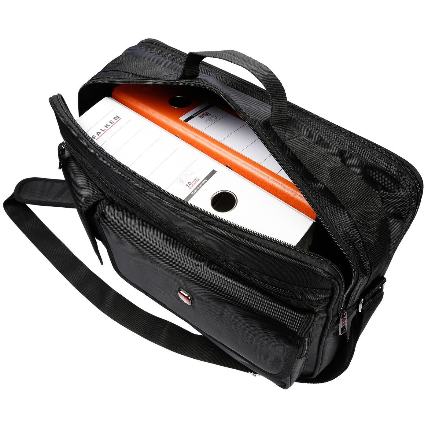 Christian Wippermann Businesstasche Xl XXL Umhängetasche Flugbegleiter Tasche Messenger Arbeitstasche, Arbeitstasche XXL 2 Frontfächer