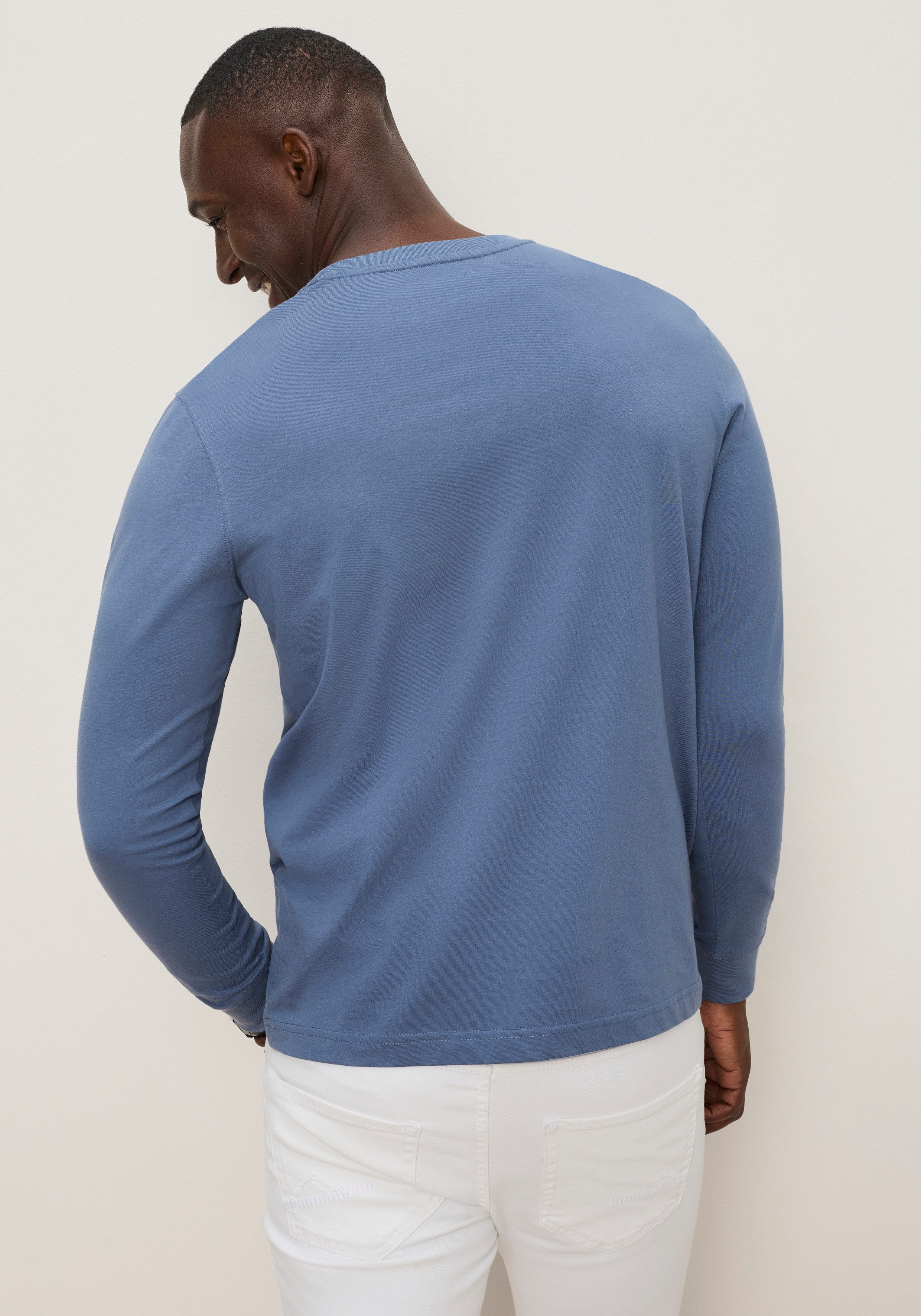 DELMAO Rundhalsshirt schmal geschnitten, mit Print, aus 100% Baumwolle