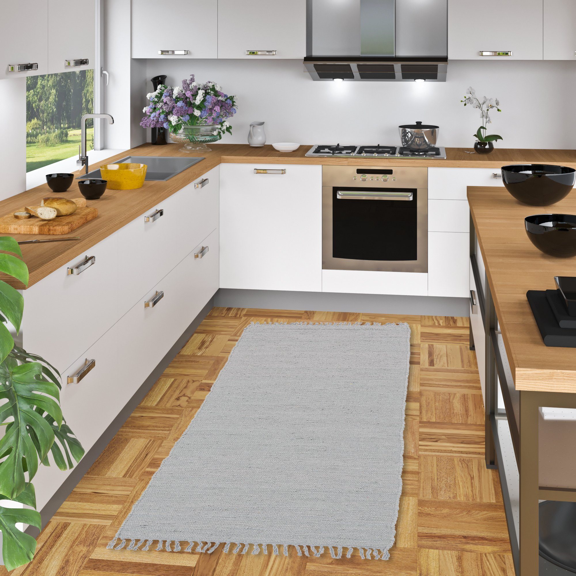 Pergamon Läufer Baumwolle Natur Teppich Läufer Jolly Cotton, Rechteckig, Hö günstig online kaufen