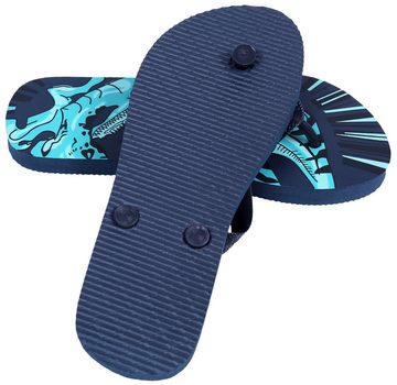 Sarcia.eu Dunkelblaue Flip-Flops für Jungen mit Dinosaurier-Muster 28-29 EU Badezehentrenner