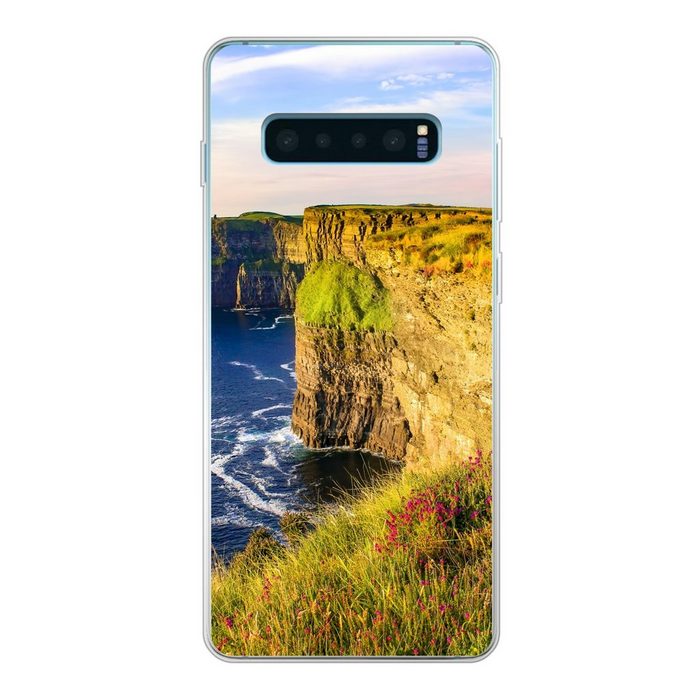 MuchoWow Handyhülle Kalkstein von den Cliffs of Moher in Irland Phone Case Handyhülle Samsung Galaxy S10 Lite Silikon Schutzhülle