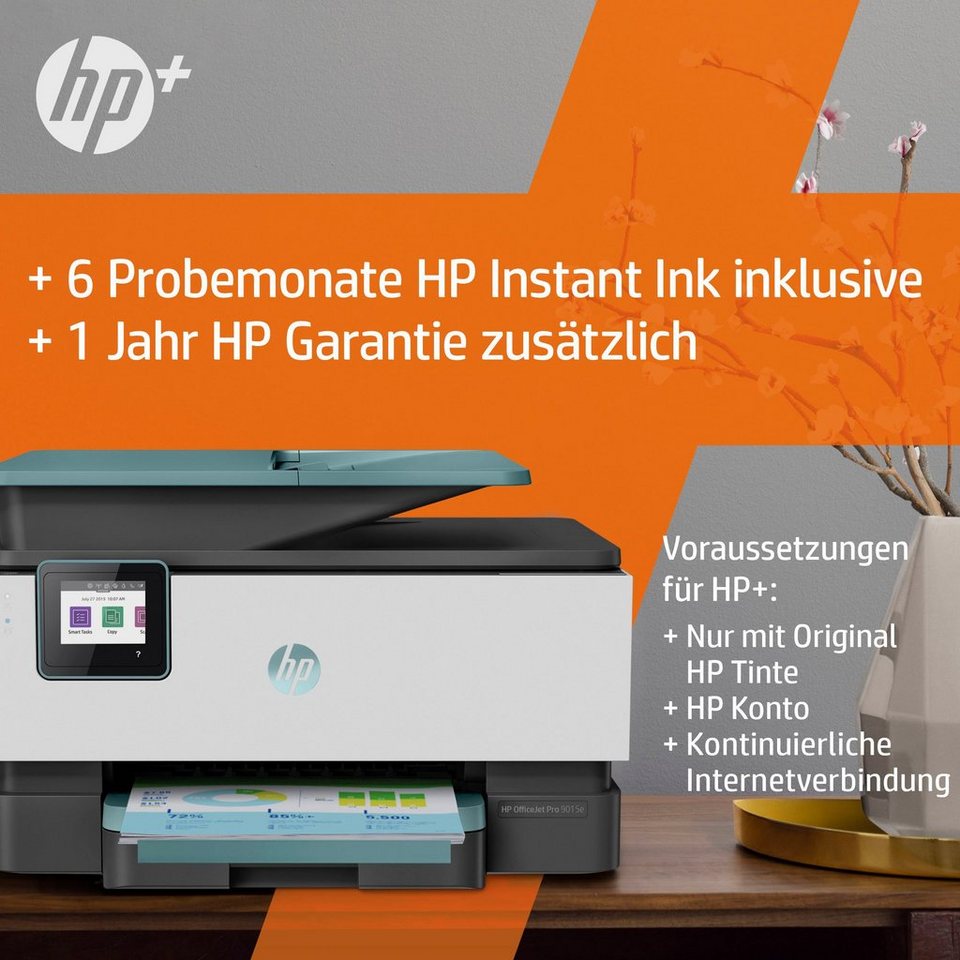 HP OfficeJet Pro 9015e All-in-One Multifunktionsdrucker, (LAN (Ethernet),  WLAN (Wi-Fi), HP+ Instant Ink kompatibel)