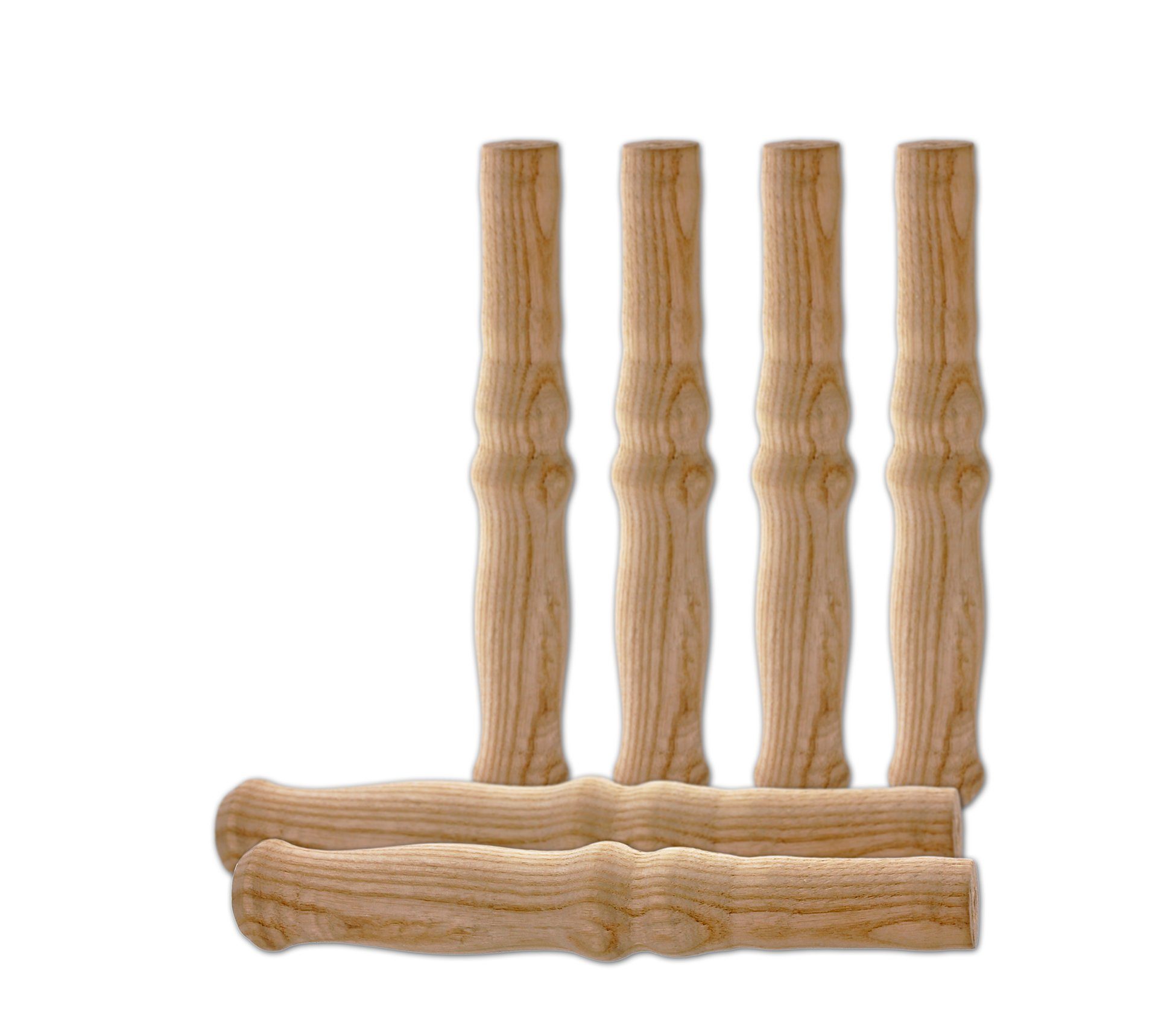 BigDean Stangengriff 6 XXL Holzgriffe für Schiebkarre/Schubkarre ca. 23,5 cm lang (Set, 6-St., Holzgriffe), Langlebig, Griffig, Stark
