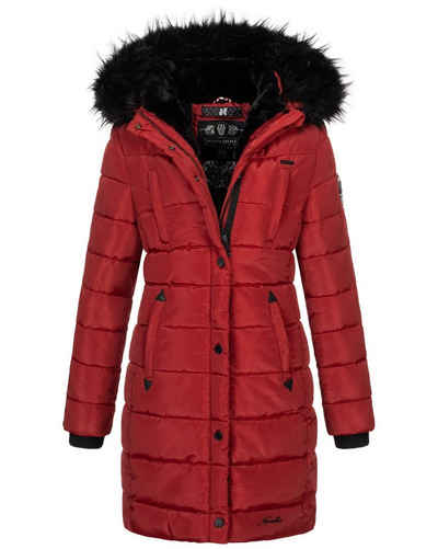 Navahoo Winterjacke Lotusblüte Pri mit warmem Teddyfell und abnehmbarem Kunstfell