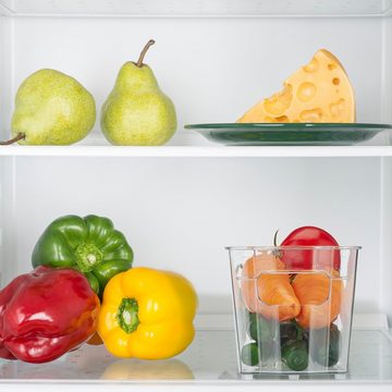 relaxdays Frischhaltedose 3 x schmaler Kühlschrank Organizer, Kunststoff