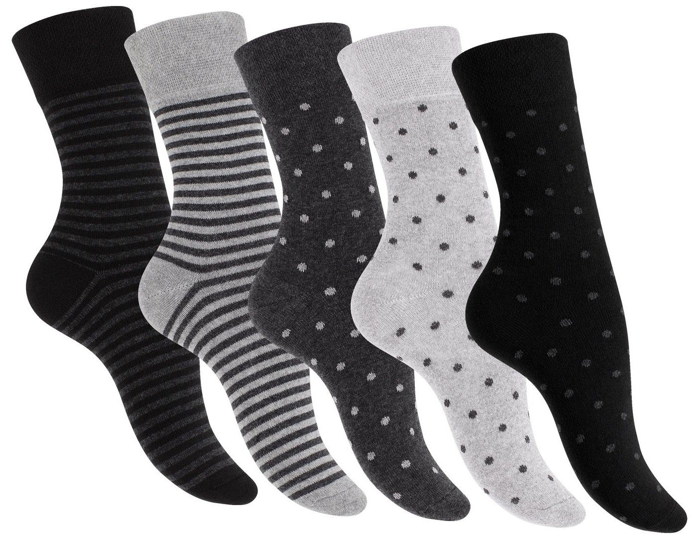 Reslad Langsocken »Damen Motiv Socken (10 x Paar) lange süße Söckchen« (10Paar) Damensocken