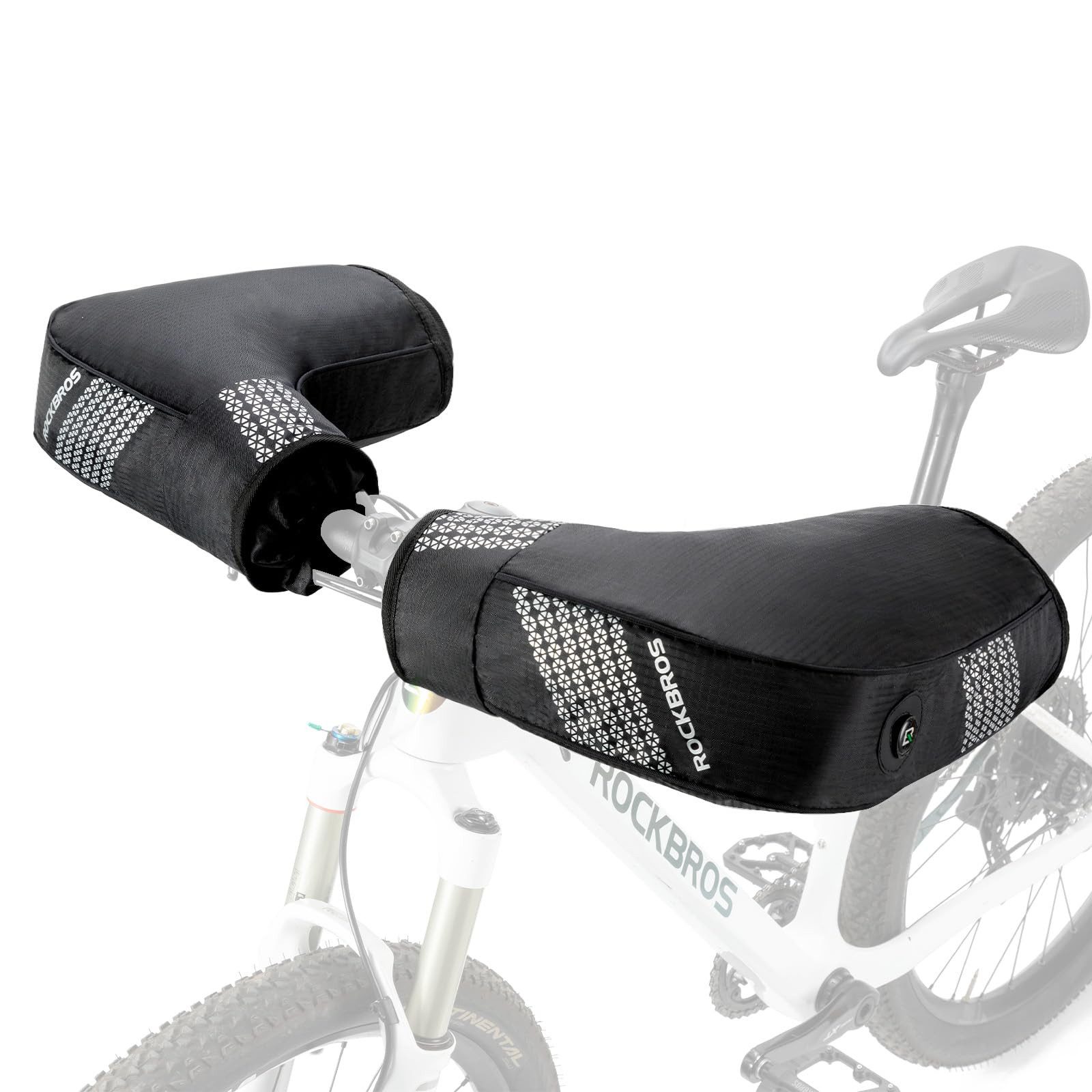 ROCKBROS Fahrradhandschuhe Lenkerstulpen Handschuhe Winter Warme Verdickte Wasserabweisende Die Taschen bieten Platz für Handy, Schlüssel oder Handschuhe