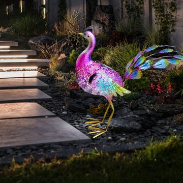 etc-shop LED Solarleuchte, LED-Leuchtmittel fest verbaut, Solar Gartenskulptur für Außen Gartendeko Figur Terrassen