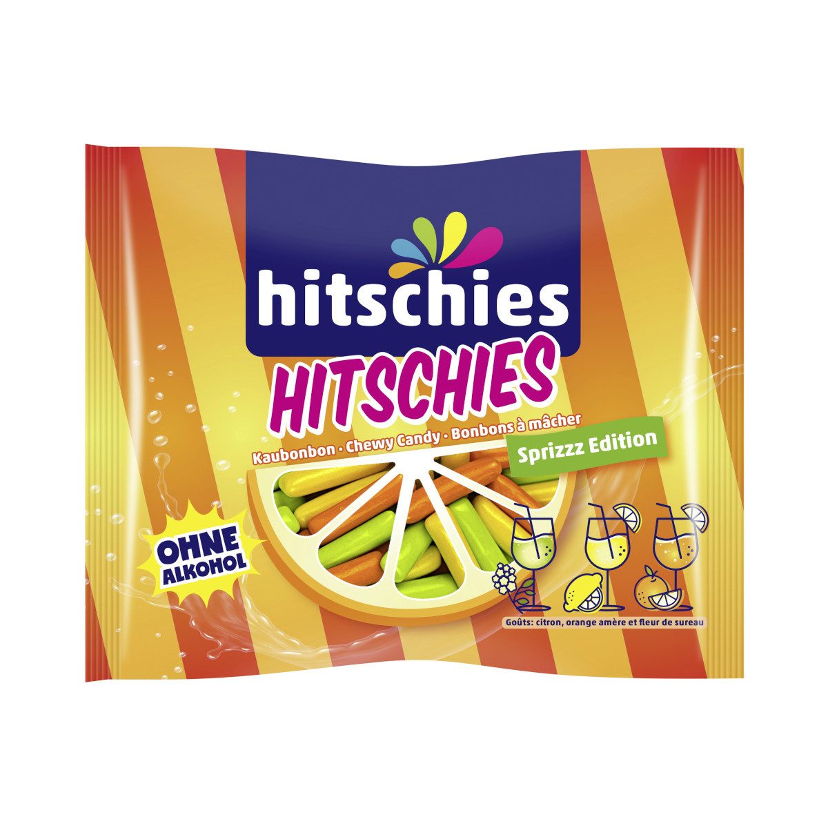 hitschies Süßigkeit, Hitschies Sprizzz Edition Dragierte Kaubonbons Packung 210g