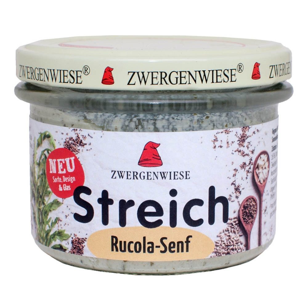 Zwergenwiese Herzhafter Brotaufstrich Streich - Rucola-Senf 180g