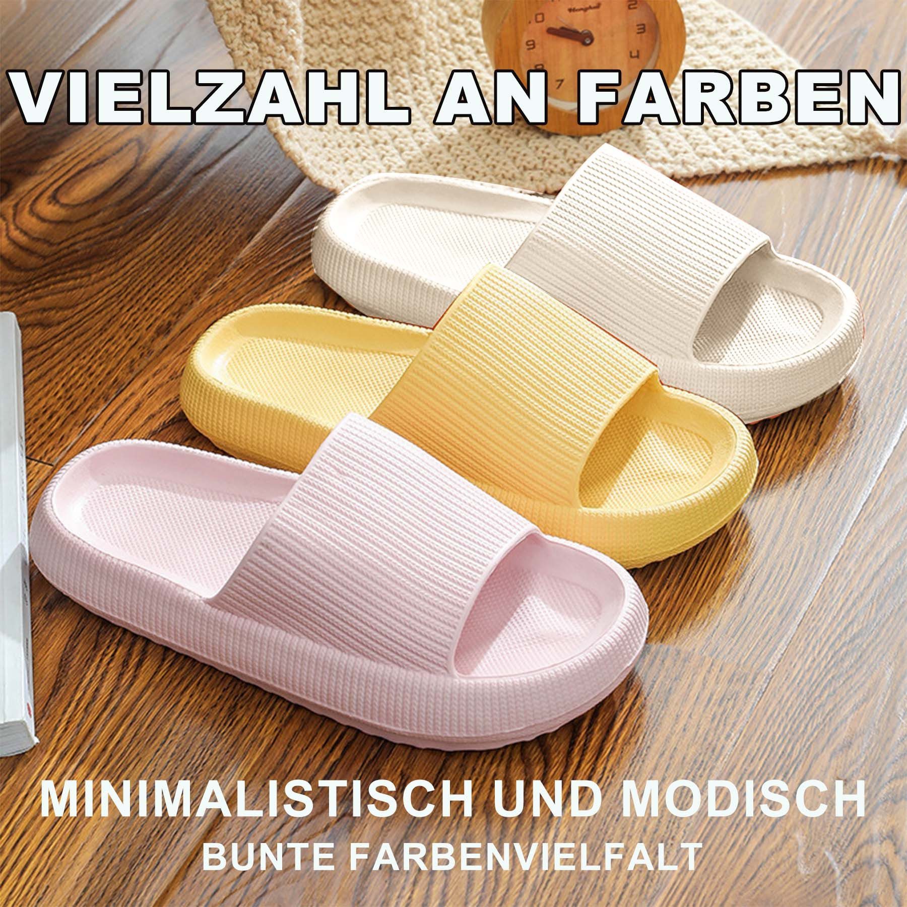 Mutig Badeschuhe Herren Damen,Original EVA Badeschlappen,weich & bequem Hüttenschuhe (Besonders weiches Material mit rutschfester Sohle,Bequem zu tragen, Wolkenweiches Tragegefühl,Slippers für Badezimmer,Perfekte Wahl) Hüttenschuhe Damen Herren Duschpantoffeln Casual Hausschuhe Hausschuh