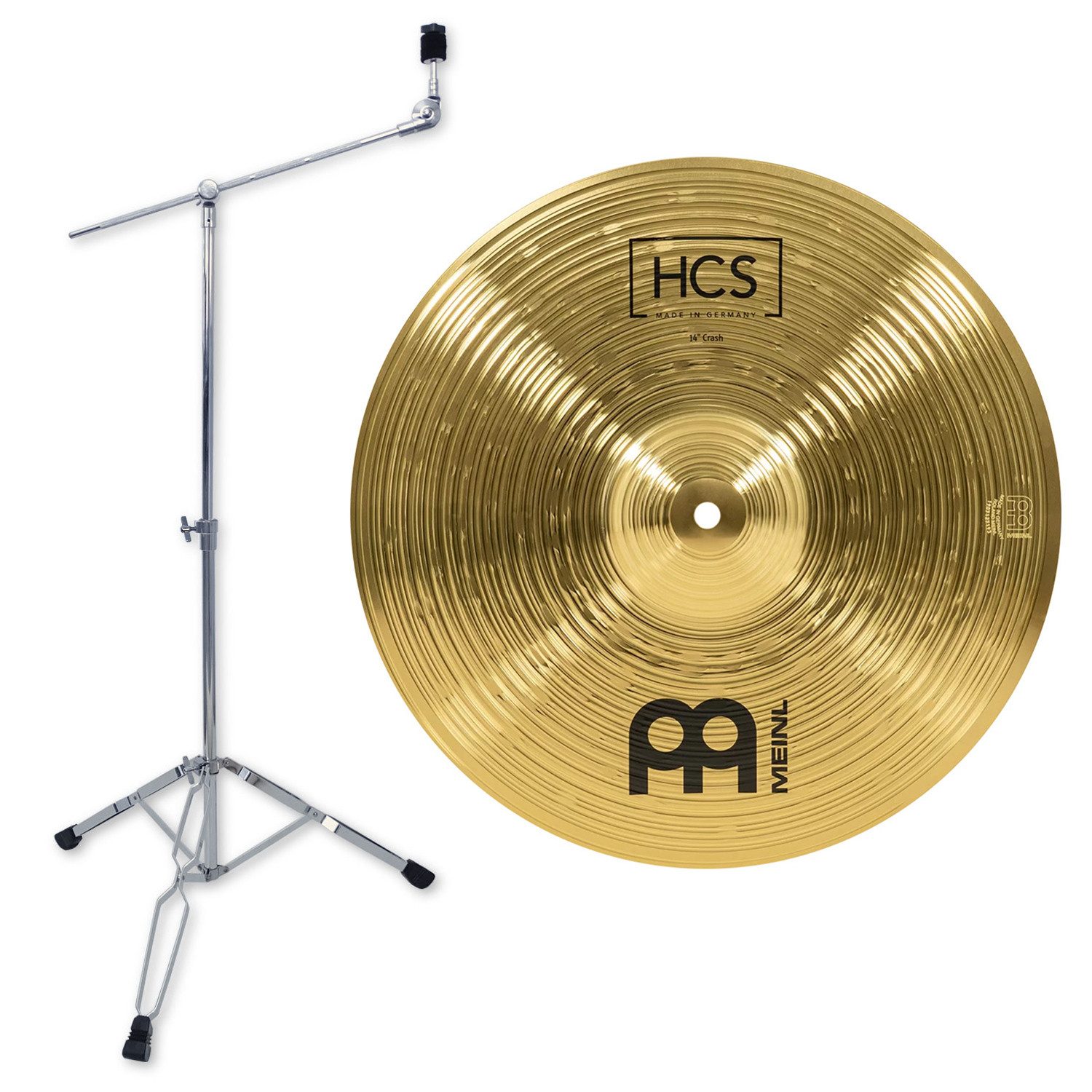 Meinl Cymbals Becken Meinl HCS 14 Crash mit Galgen-Beckenständer,Crash Becken, mit Galgen-Beckenständer