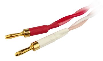 Dynavox Lautsprecher-Kabel Perfect Sound Audio-Kabel, Banane, Bananenstecker (500 cm), Flexibles High-End Kabel, konfektioniert, 24k vergoldete Stecker
