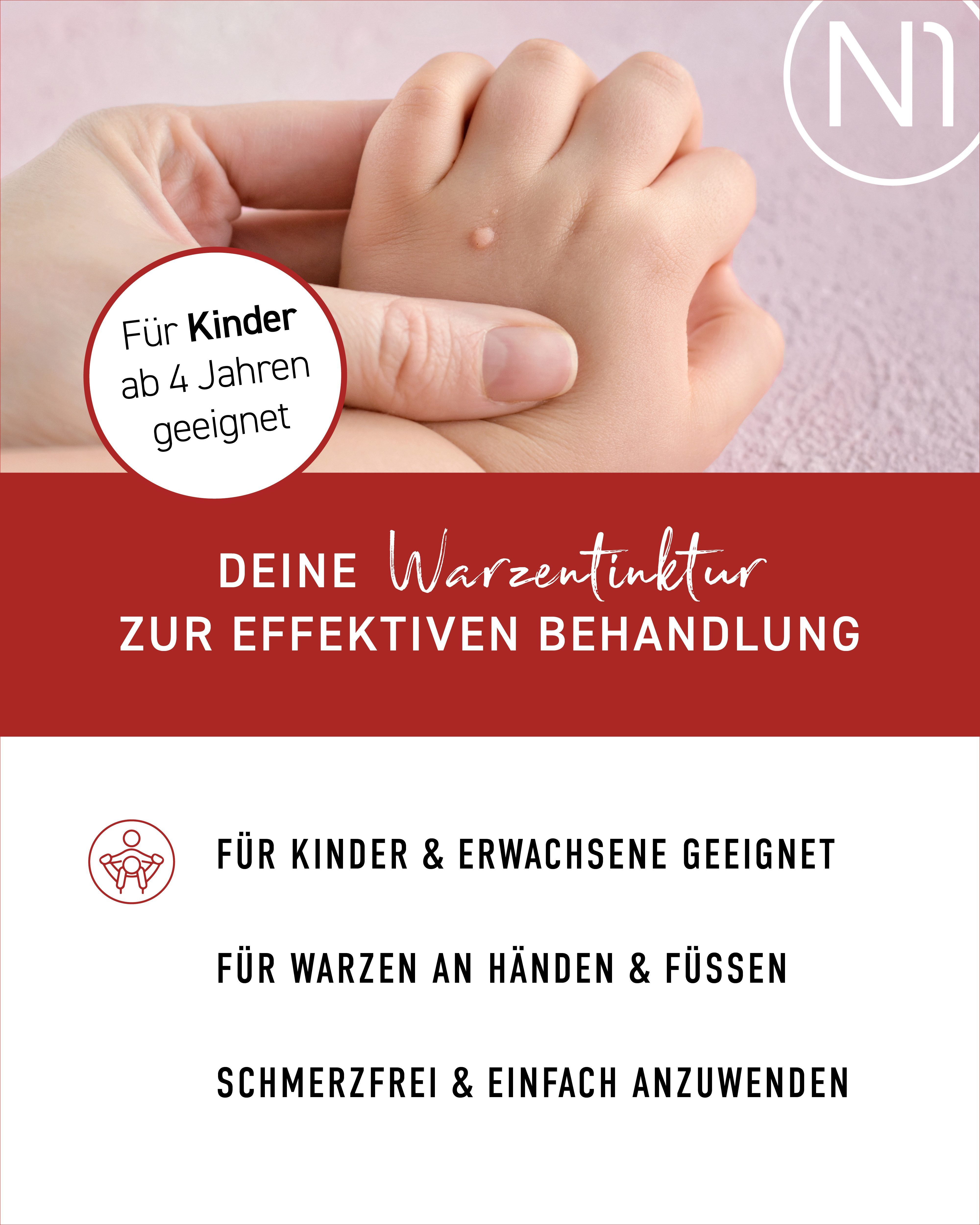 N1 Healthcare Warzen-Behandlungsstift N1 Warzen Tinktur, 2 ml, Medizinprodukt aus der Apotheke