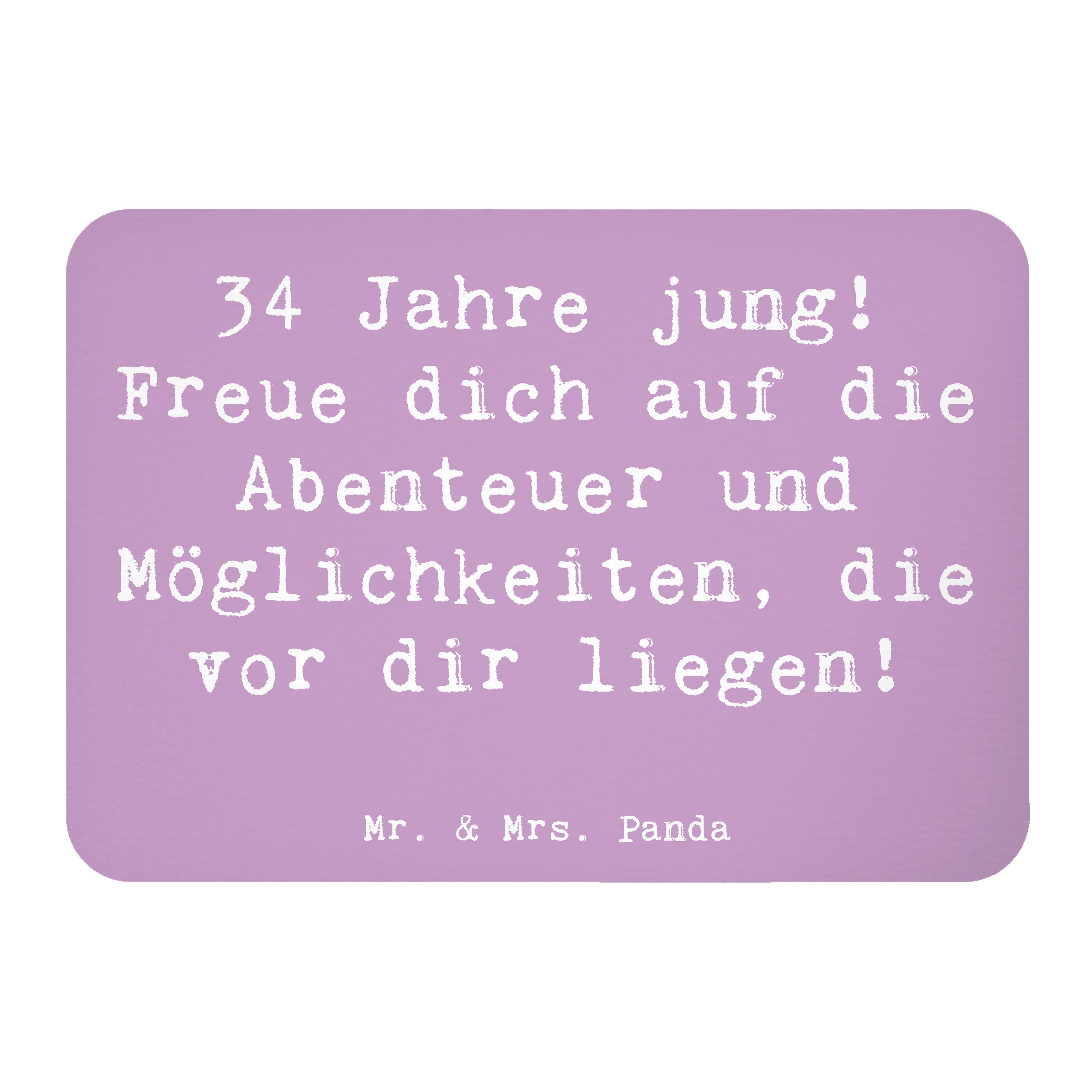 Magnet Spruch 34. Geburtstag - Lavendeltraum - Geschenk, Herausforderungen