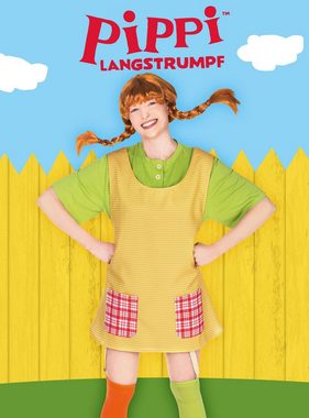Maskworld Kostüm Pippi Langstrumpf Kostüm, Original Pippi Langstrumpf Kostüm für Erwachsene