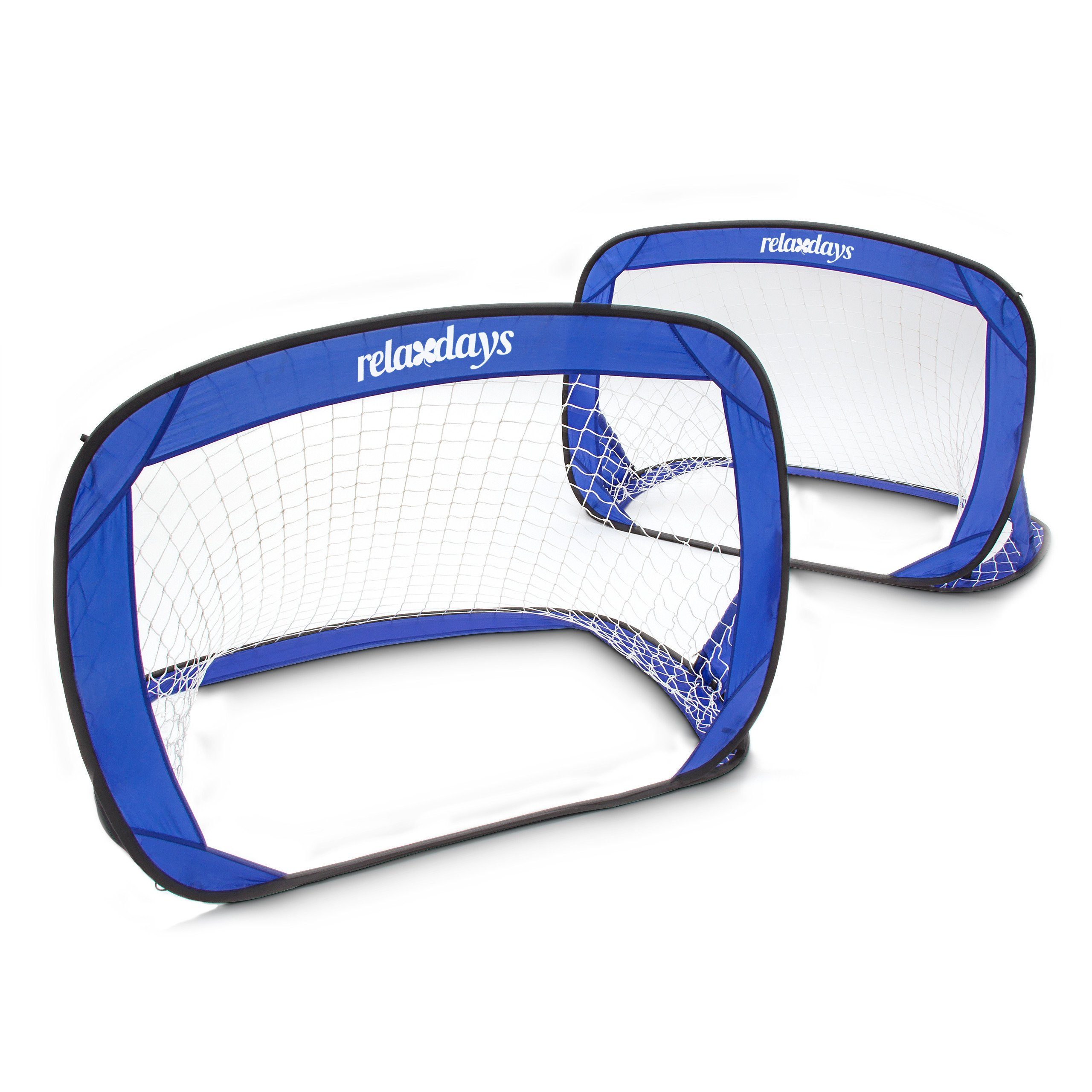 relaxdays Pop-Up Target Fußballtor Pop up Tore 2er Set (2 St)