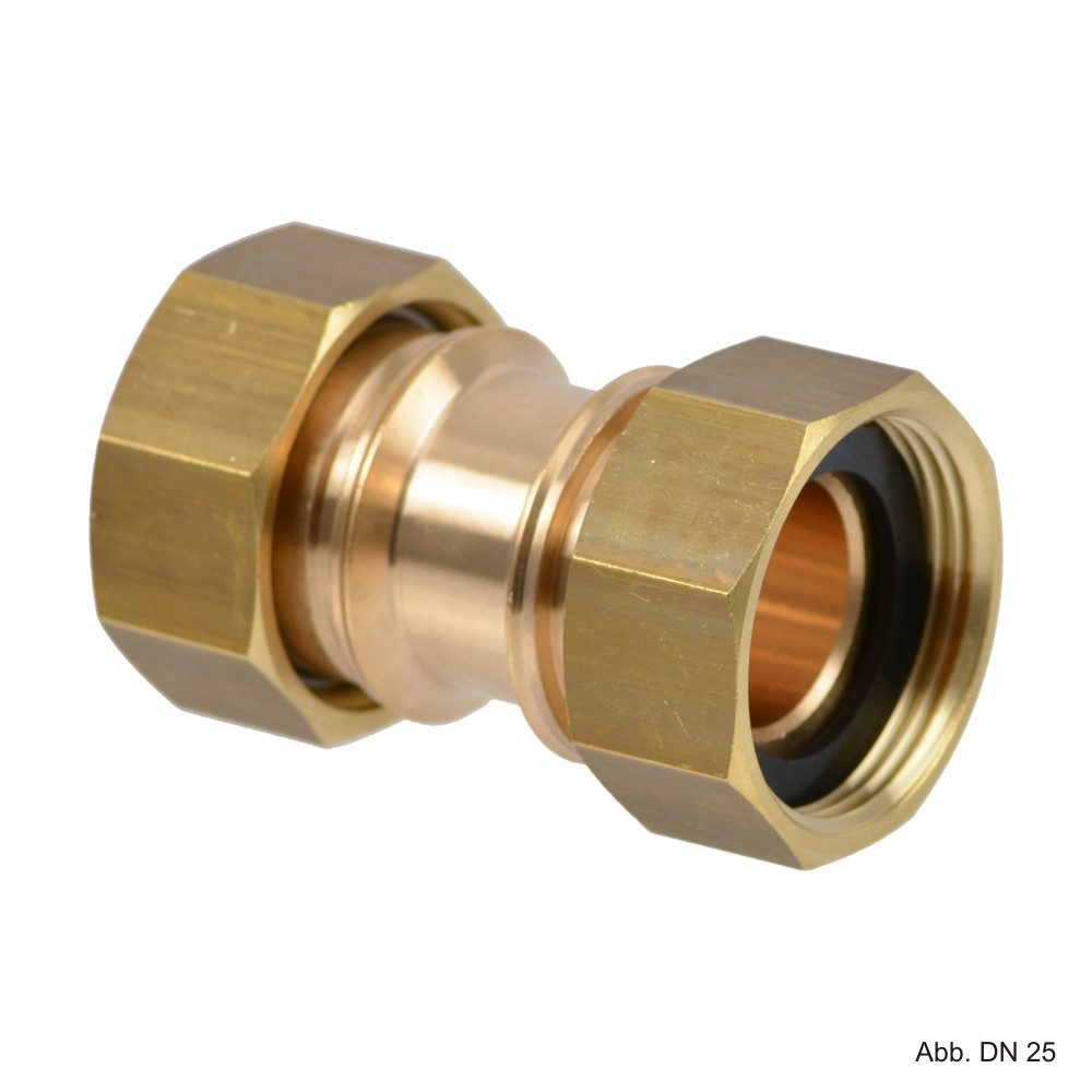 KEMPER Armaturen Wasserrohr Kemper Doppel-Verschraub. m. beids. Überwurfmutter, DN20, Überwurf IG