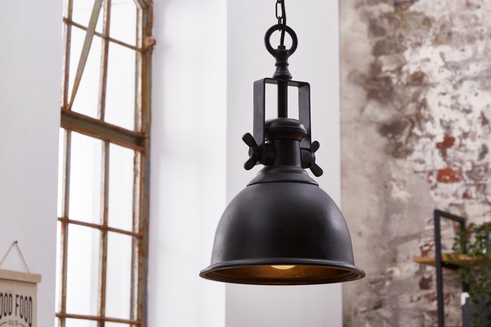 riess-ambiente Hängeleuchte INDUSTRIAL 45cm schwarz, ohne günstig online kaufen