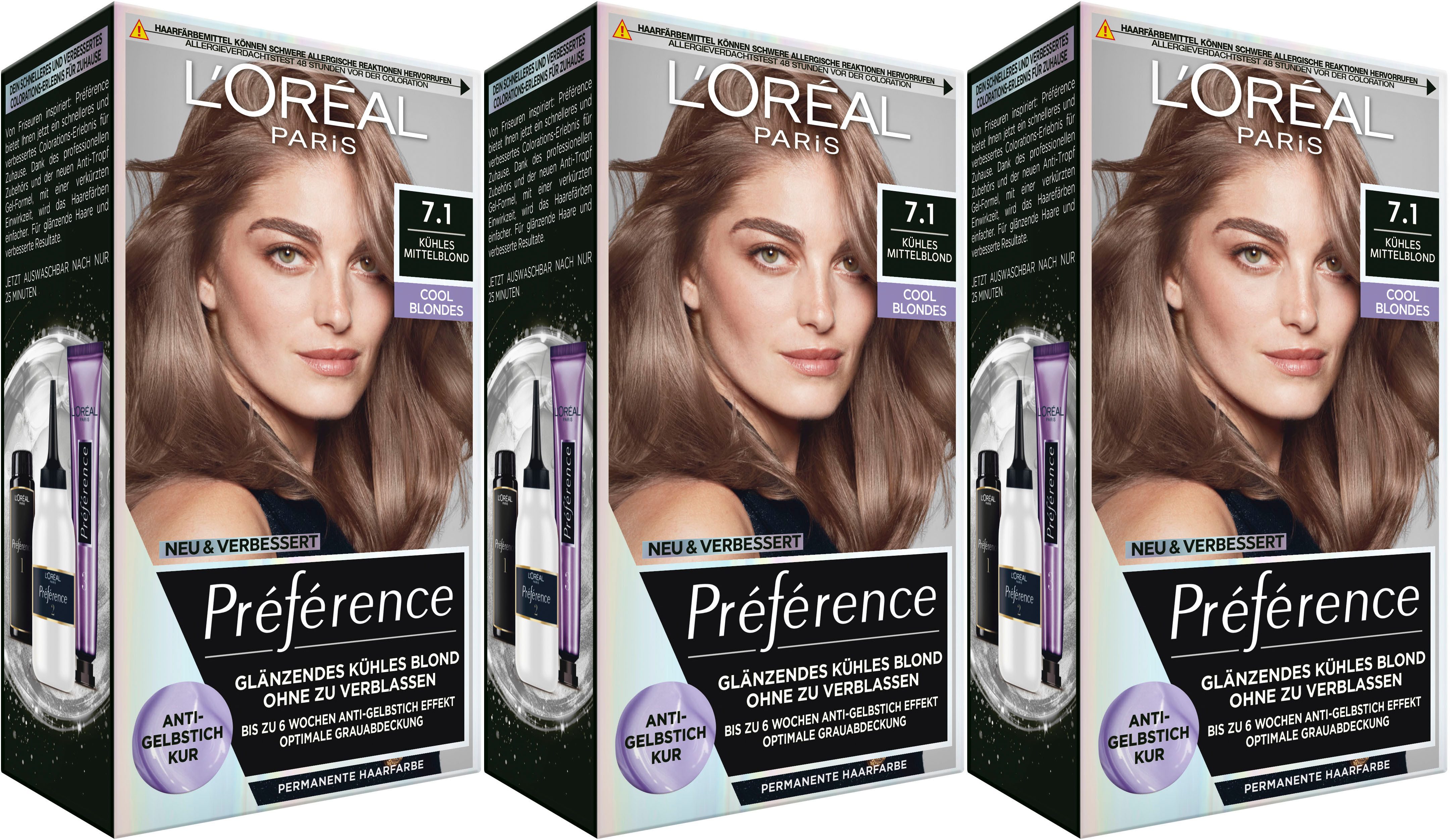 L'ORÉAL PARIS Haarfarbe Preference Cool Blondes, langer Farbglanz