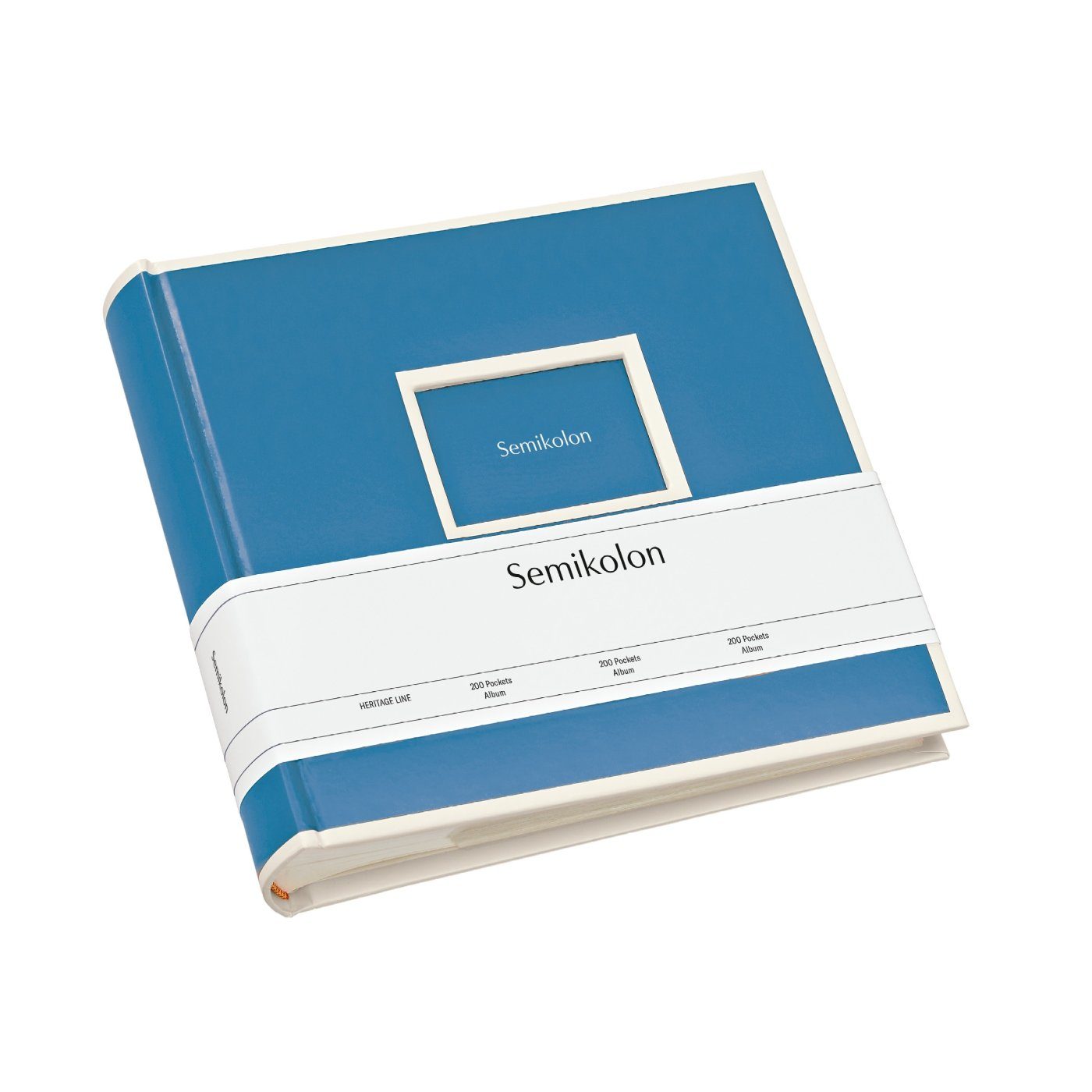 Semikolon Fotoalbum Für 200 Fotos mit dem Format 10 x 15, 100 Seiten mit je 2 Einschubtaschen azzurro
