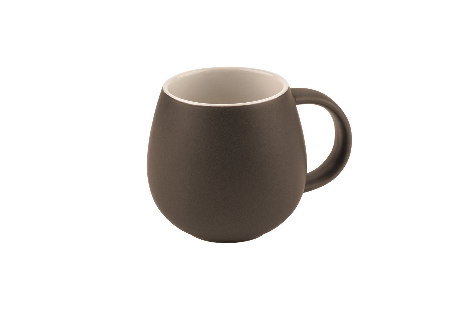 Sallys Tasse Belly Mug, handgemacht aus 400 ml, langer Wärmespeicher durch 100 % Steingut Moccha | Teetassen