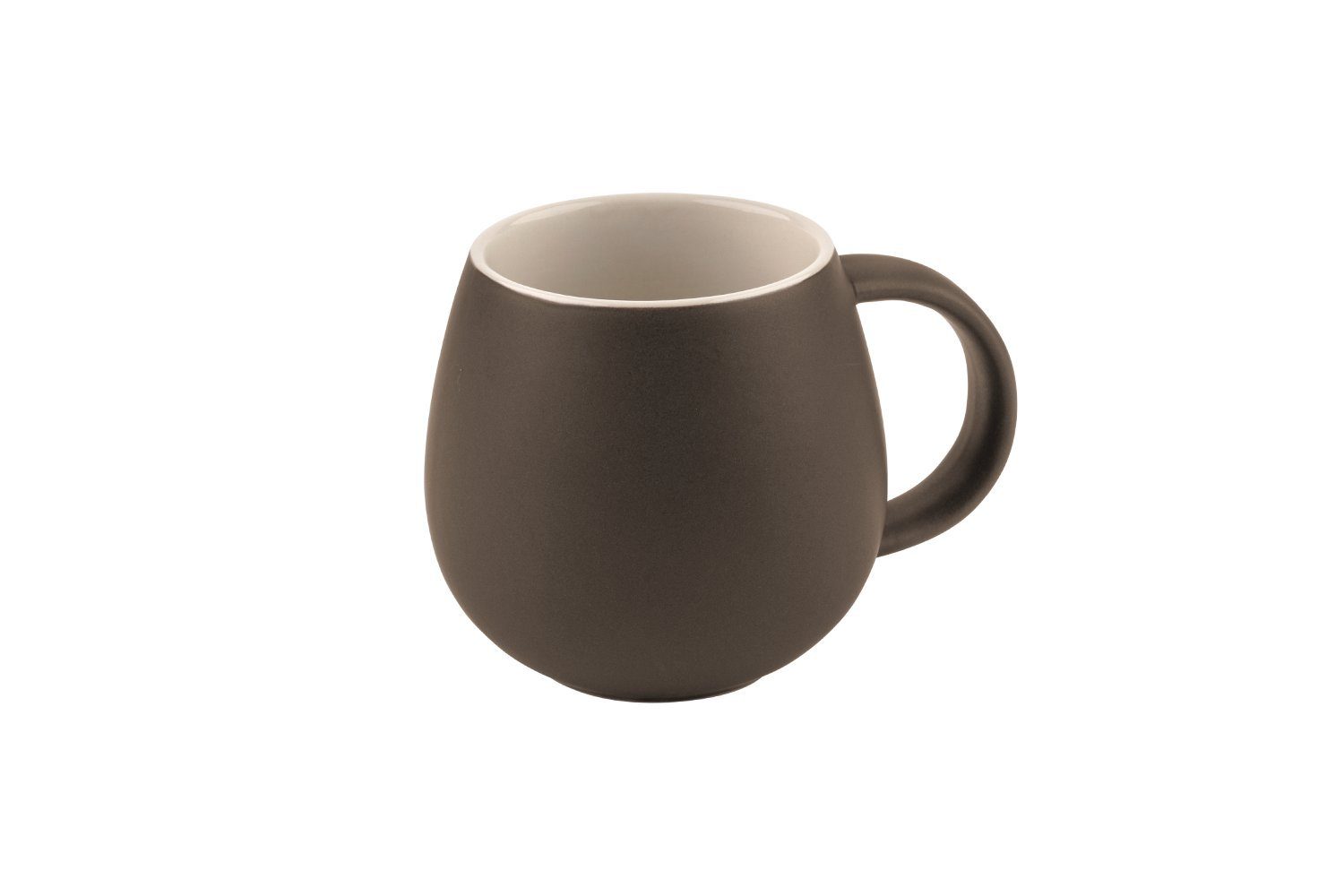 Sallys Tasse Belly Mug, handgemacht aus 400 ml, langer Wärmespeicher durch 100 % Steingut Moccha