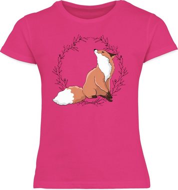 Shirtracer T-Shirt Fuchs Fox Gechenk Tiermotiv Animal Print