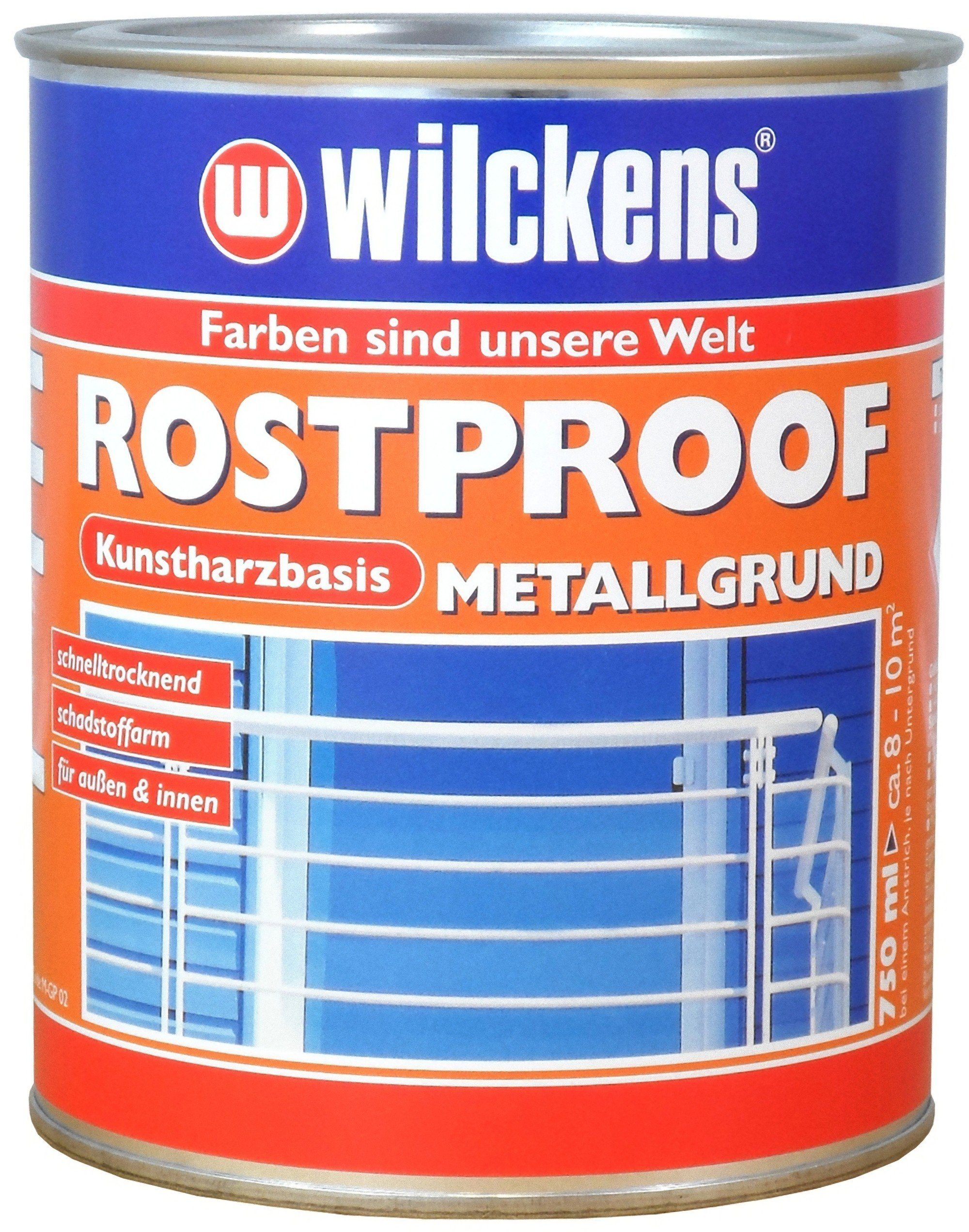 Wilckens Farben Grundierfarbe, Rostproof Metallgrund Grau 0,75 L