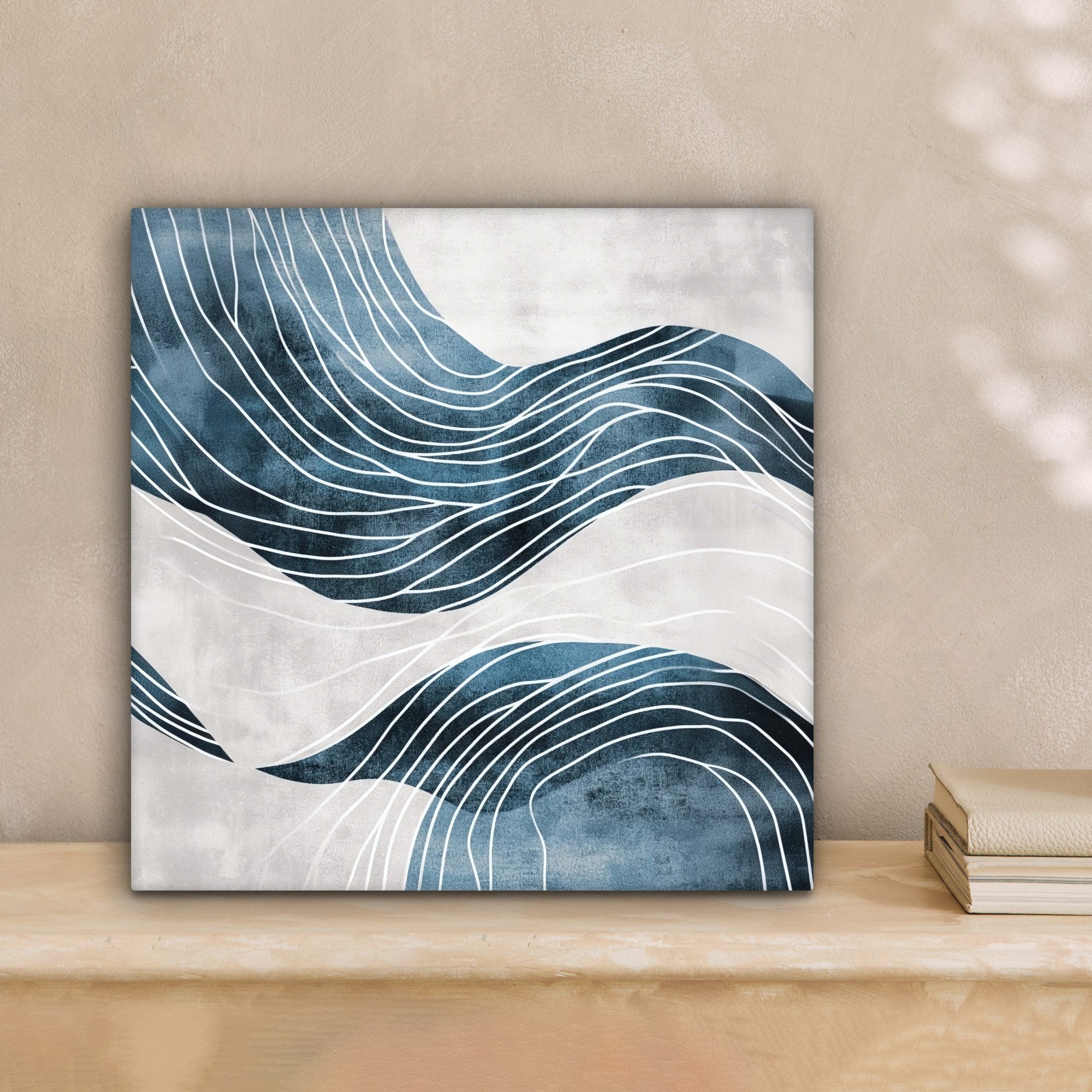 OneMillionCanvasses® Leinwandbild Linien - Wellen - günstig online kaufen