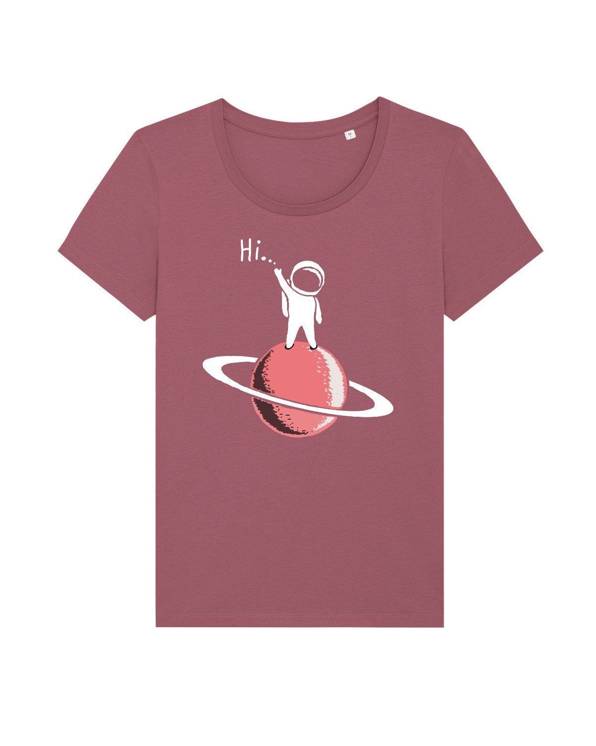 wat? Apparel Astronaut weinrot Hi says Print-Shirt (1-tlg)