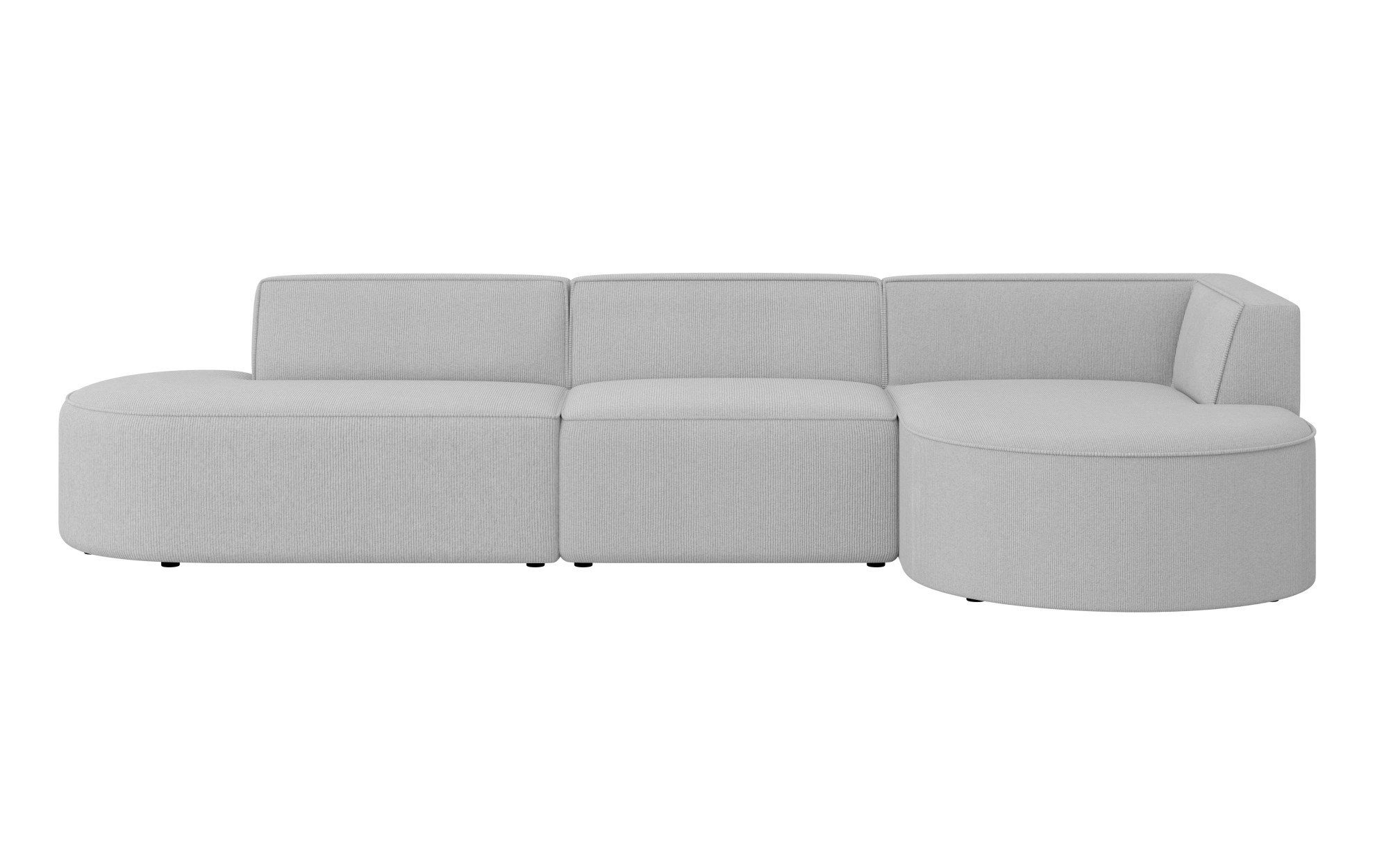 OTTO home Ecksofa EIVIND Designer Sofa mit Ottomane rechts/links, B/T/H: 343/159/72 cm, L-Form mit Wellenunterfederung, auch in Feincord und Bouclé