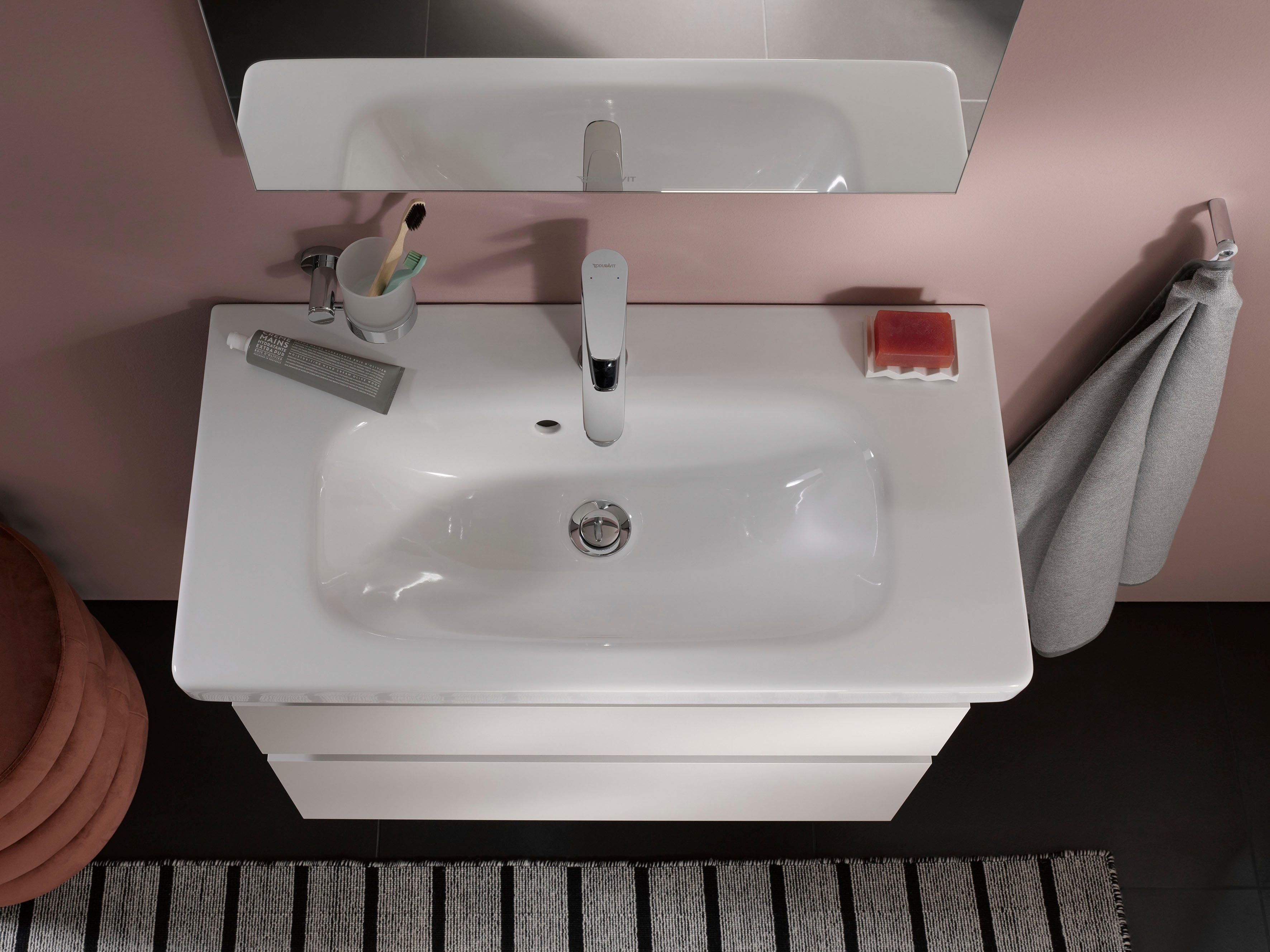 Waschtischmischer, mit Ausladung Chrom AirPlus, 13,9 und Duravit Größe cm, Waschtischarmatur M AquaControl B.1
