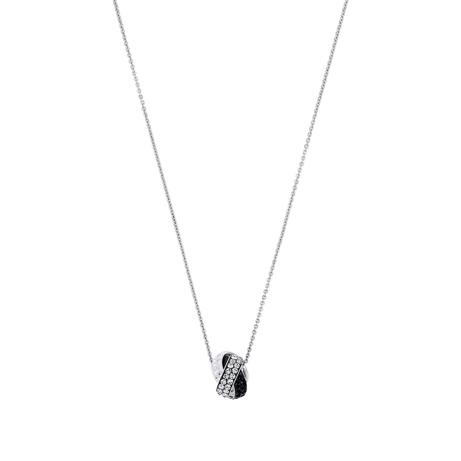 Amor Kette mit Anhänger Knoten-Optik, mit Preciosa Crystal