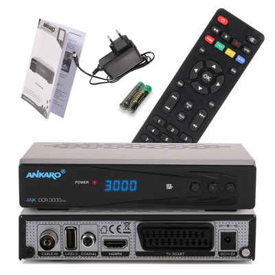 Ankaro DCR 3000 Plus mit Aufnahmefunktion - Full HD DVB-C Kabel-Receiver (HDTV, HDMI, Scart, Coaxial, Mediaplayer, USB, PVR)