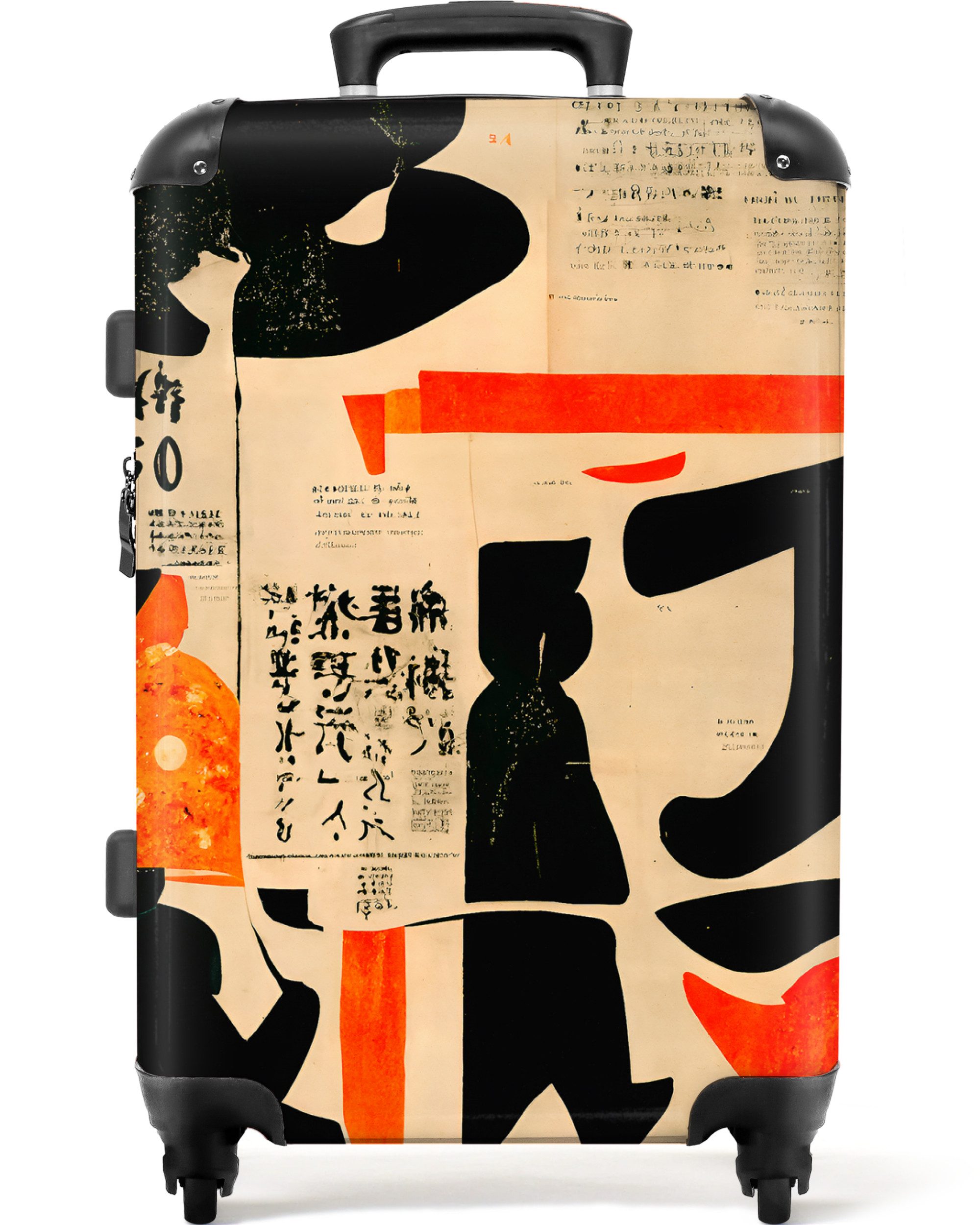 NoBoringSuitcases.com© Hartschalen-Trolley Vintage - Rot - günstig online kaufen