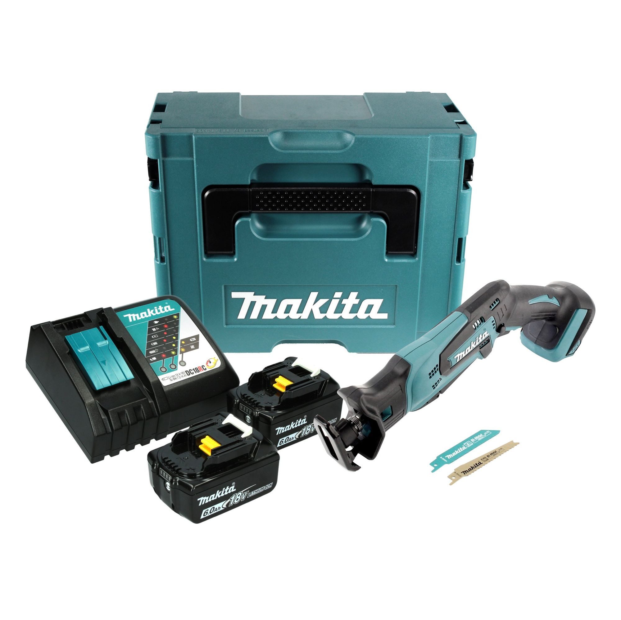 Thumbnail - Makita Reciprosäge DJR 183 RGJ Akku Reciprosäge 18 V + 2x Akku 6,0 Ah + Ladegerät + Makp