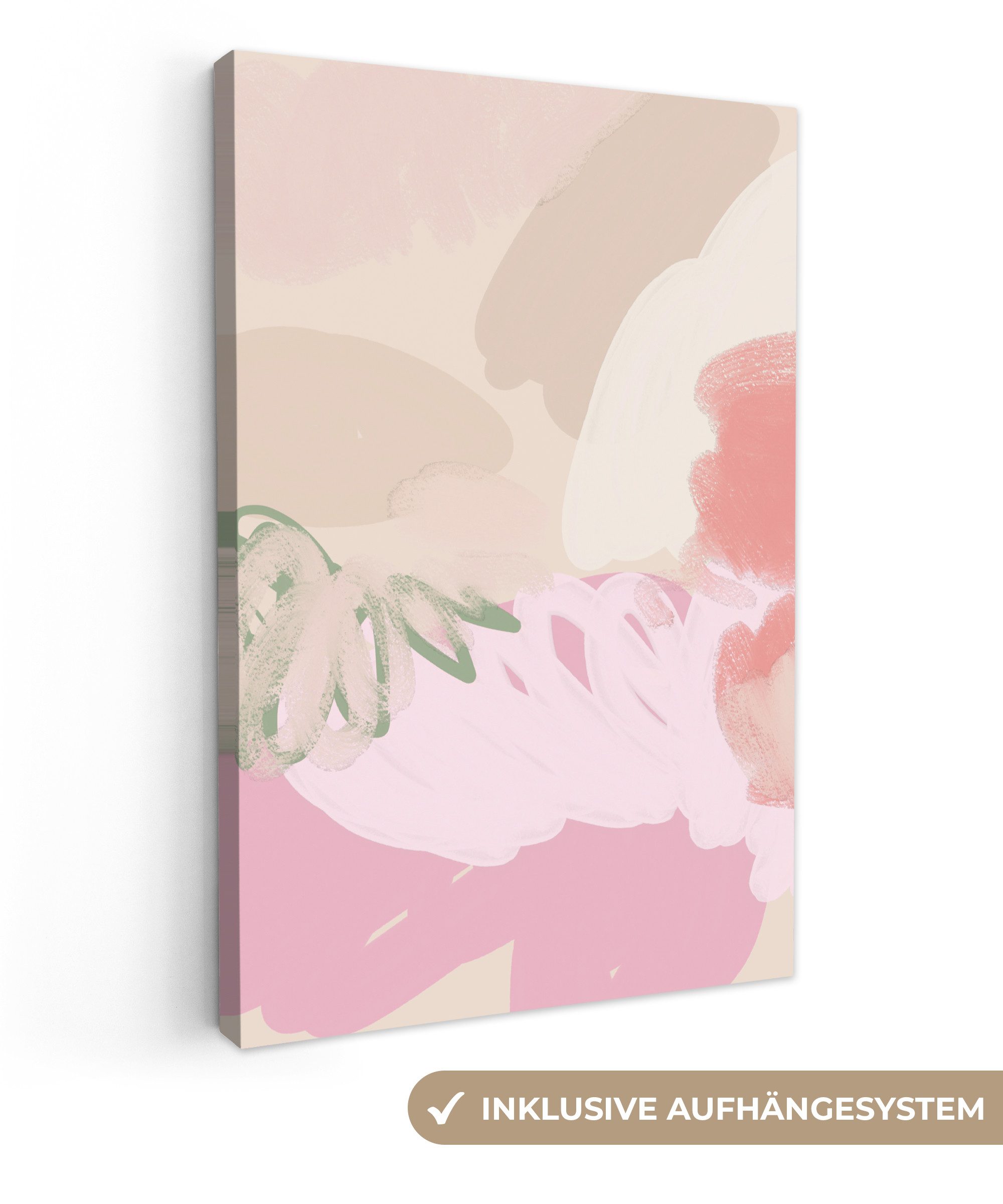 OneMillionCanvasses® Leinwandbild Rosa - Kunst - Abstrakt - Modern, Fotodru günstig online kaufen