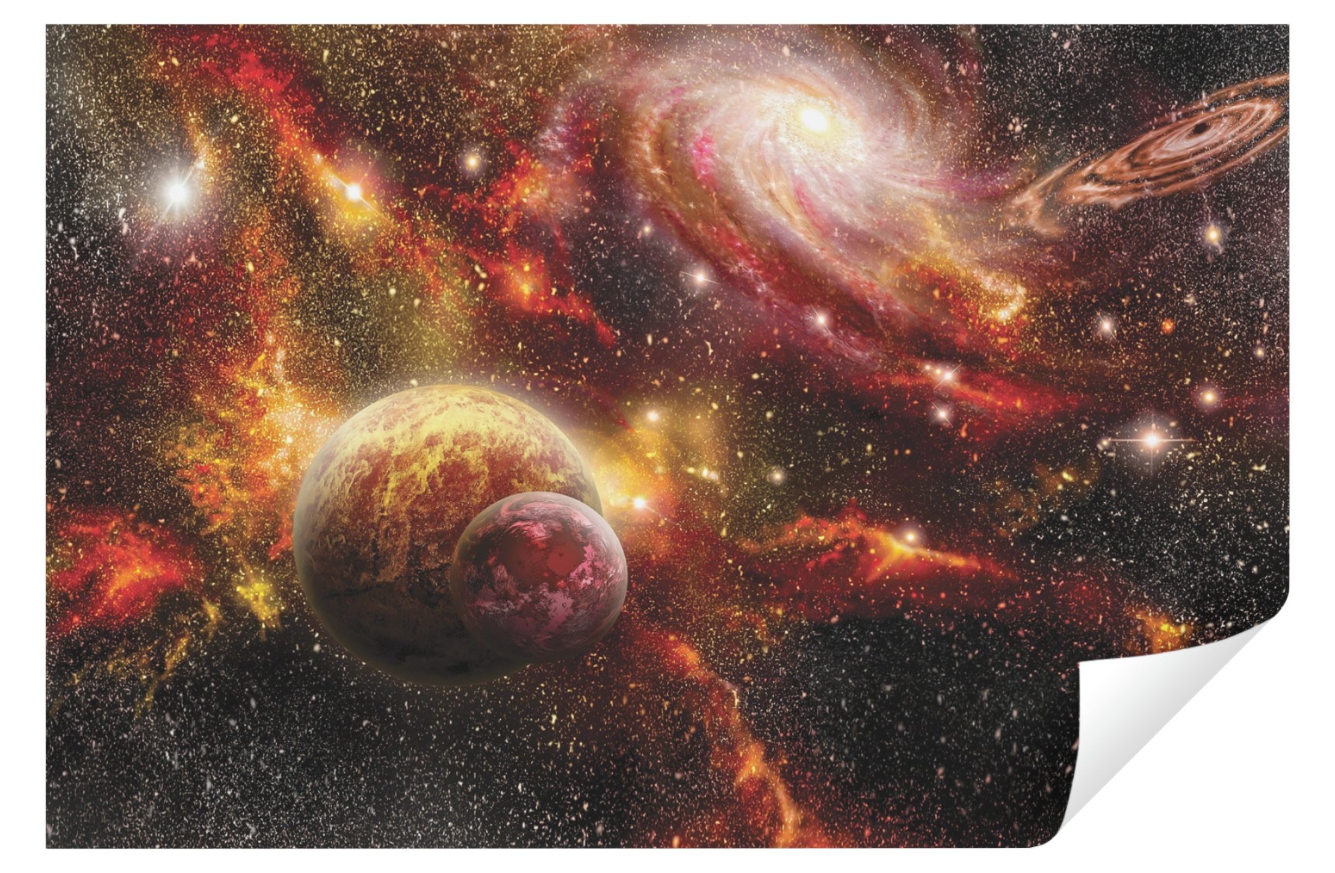 Wallarena Fototapete Kinderzimmer Jungen Mädchen Galaxie Galaxy Kosmos Vlies Tapete, Glatt, Galaxie, Tapete inklusive Kleister Vliestapete Motivtapete Wandtapete