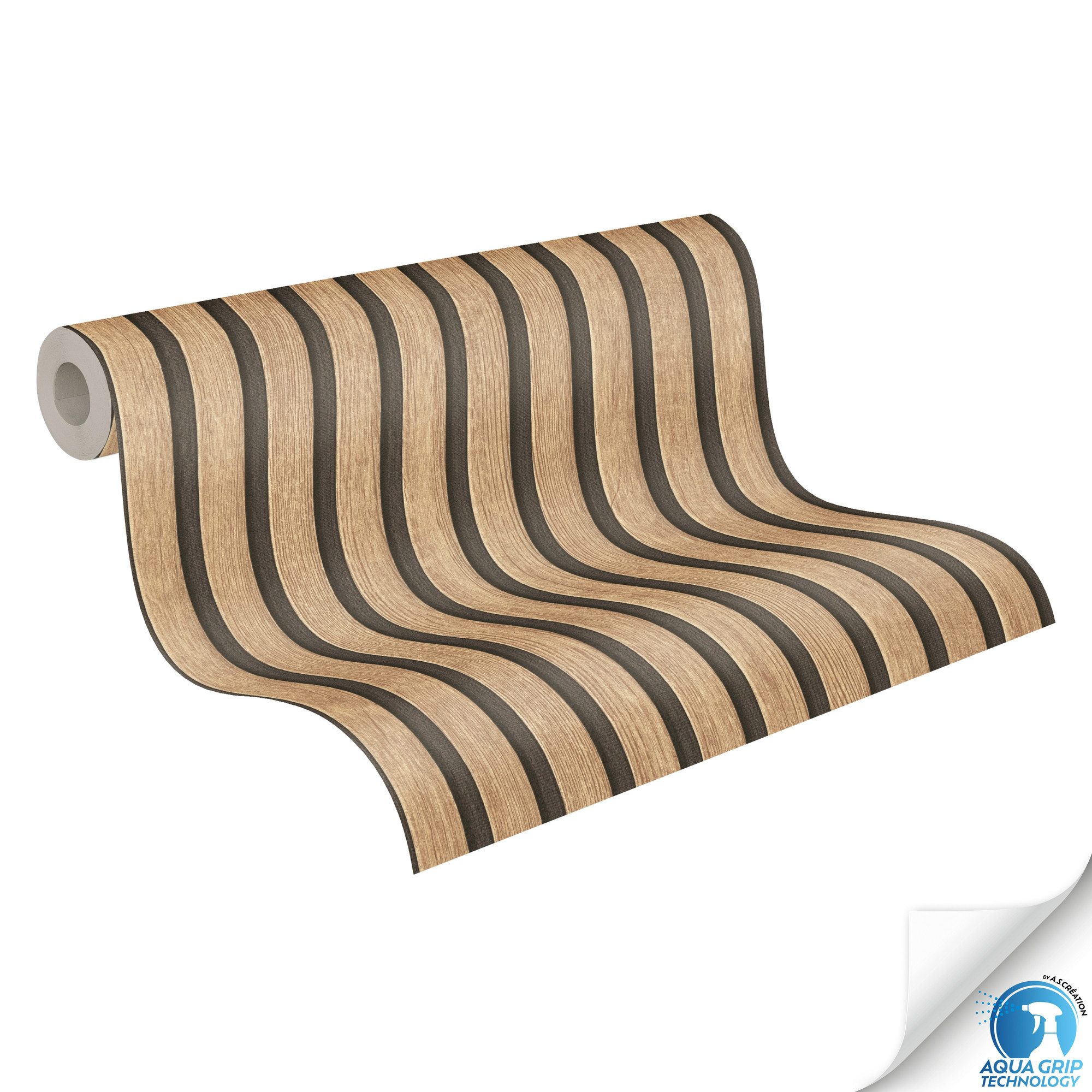 living walls Vliestapete DesignDrop vorgeleimte Tapete Holzpaneele Braun Be günstig online kaufen