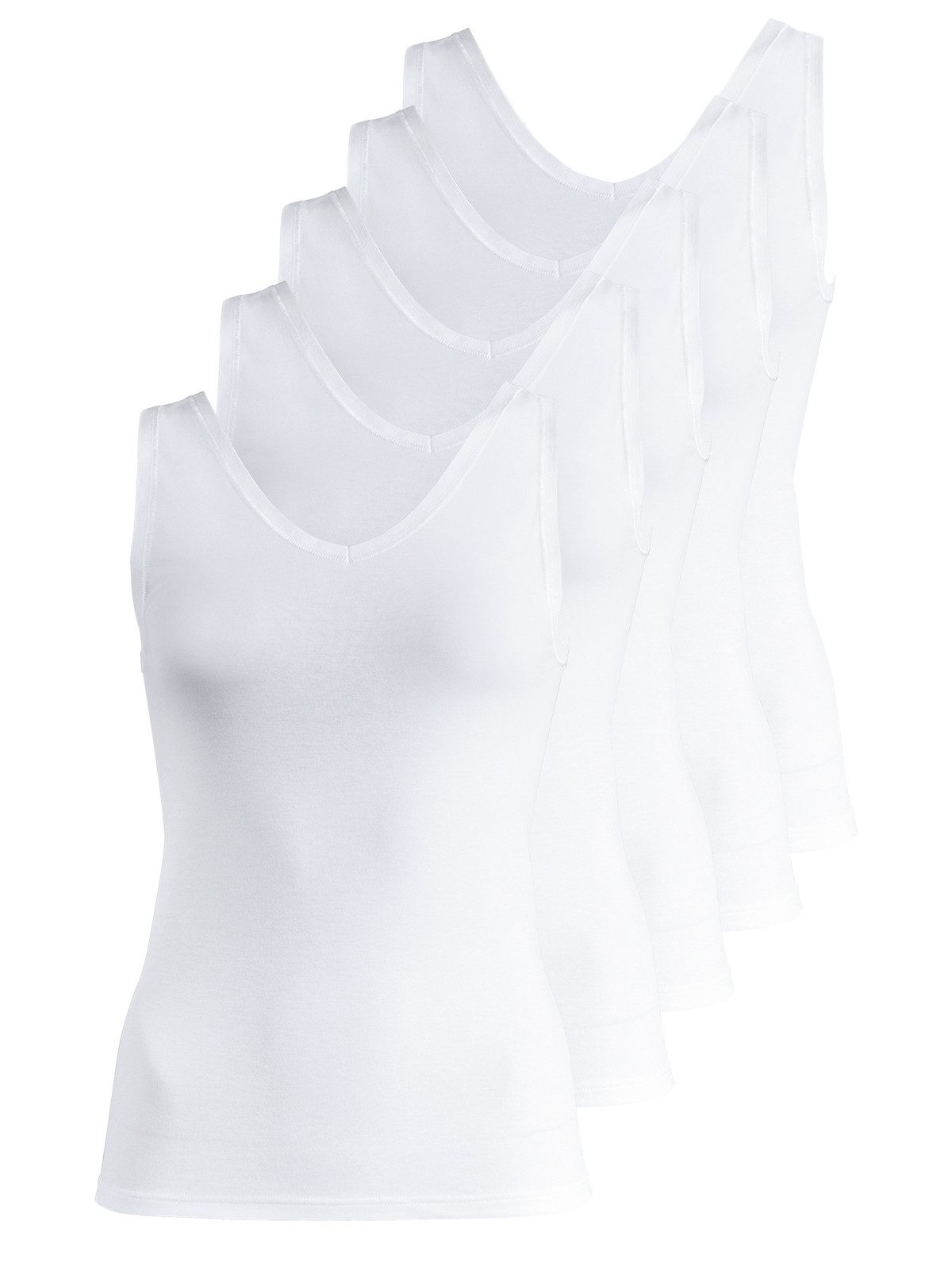 Schöller Achselhemd 5er Pack Damen Achselhemd Baumwolle Supergekämmt (Packu günstig online kaufen