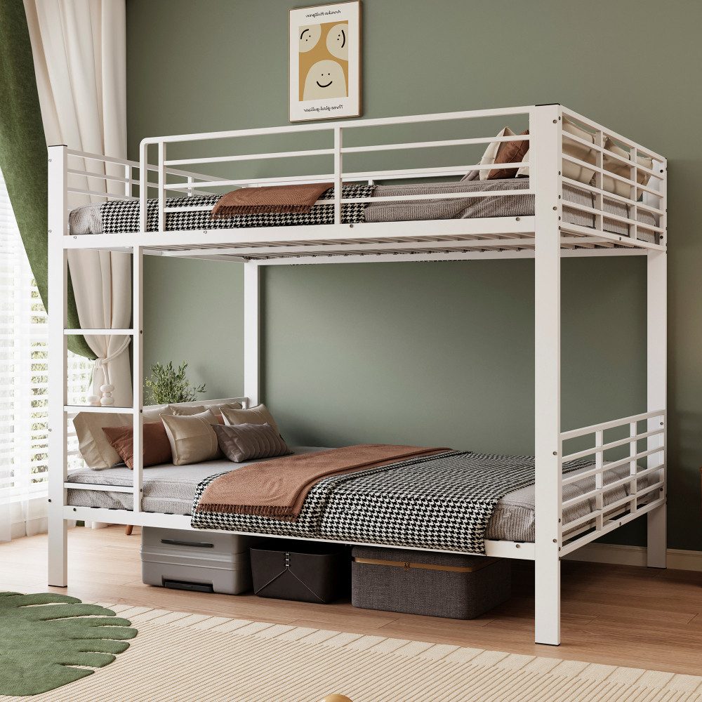 BBWL Metallbett Doppelstockbett bis 400 kg, geräuschlos, Sicherheitsgeländer, Etagenbett 140x200 Metall für Erwachsene – Bild 5 von 5