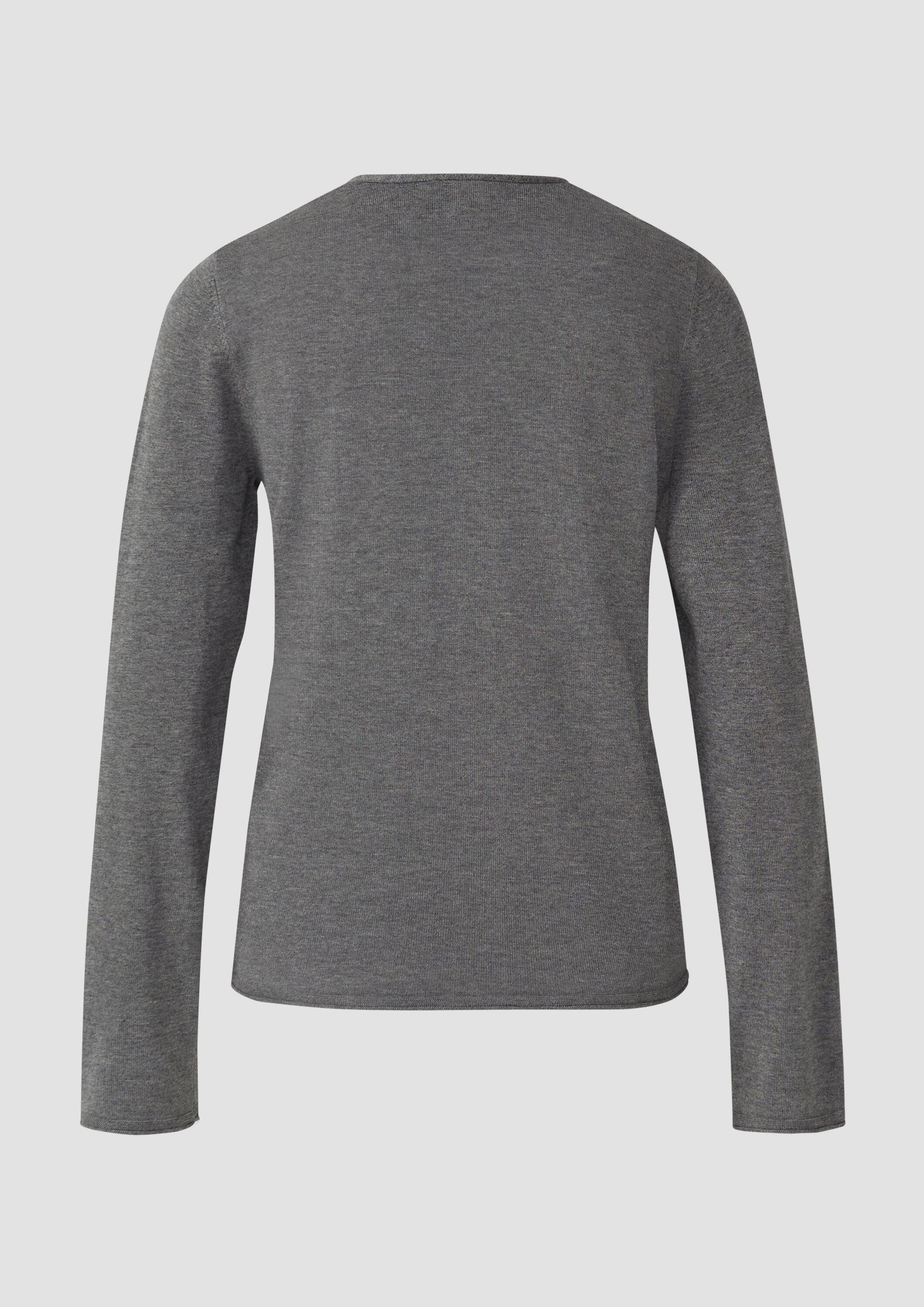 s.Oliver Longpullover Strickpullover Feinstrickpullover mit V-Ausschnitt un günstig online kaufen