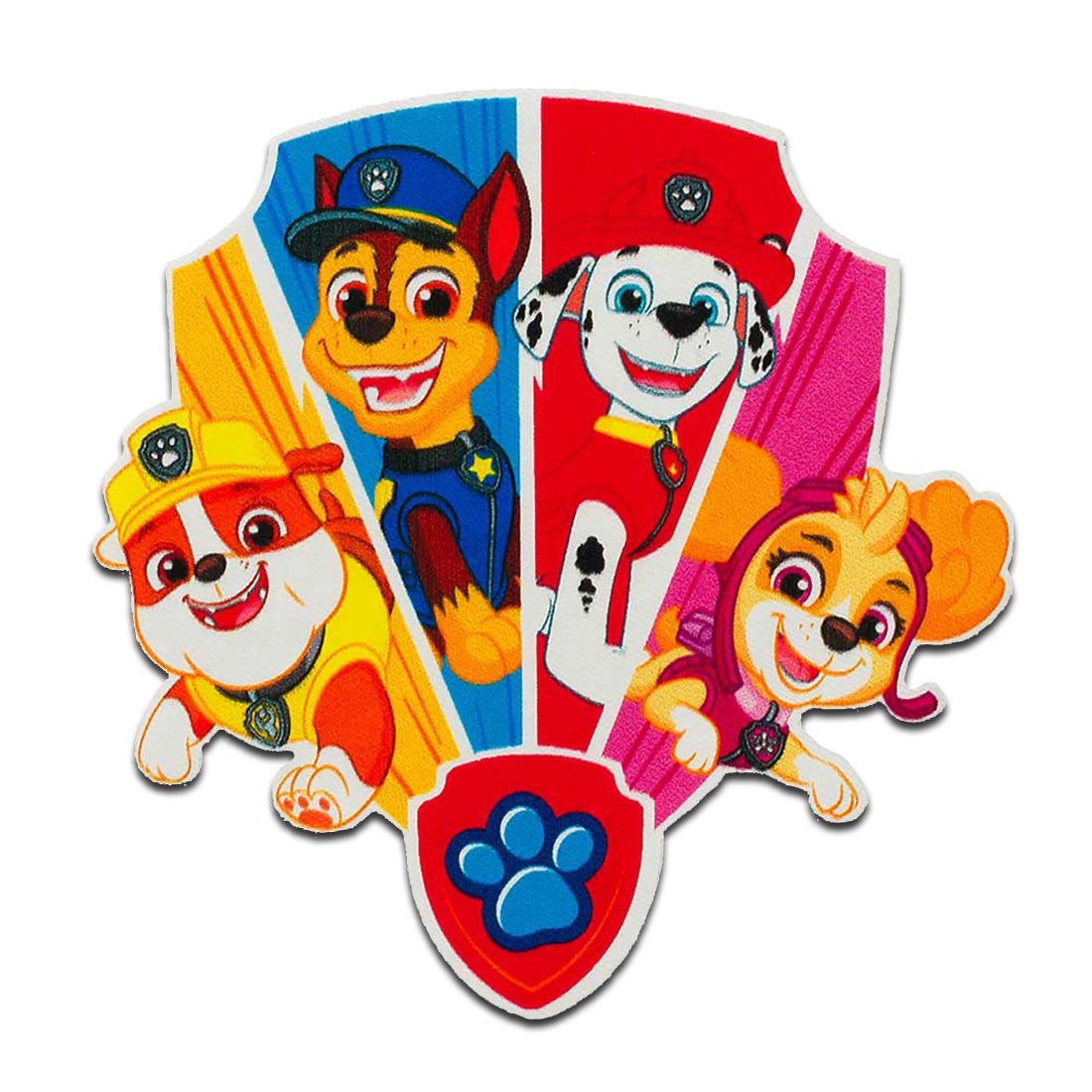 PAW PATROL Aufnäher Bügelbild, Aufbügler, Applikationen, Patches, Flicken, zum aufbügeln, Polyester, Mono-Quick Paw Patrol Team - Größe: 7,2 x 7,2 cm