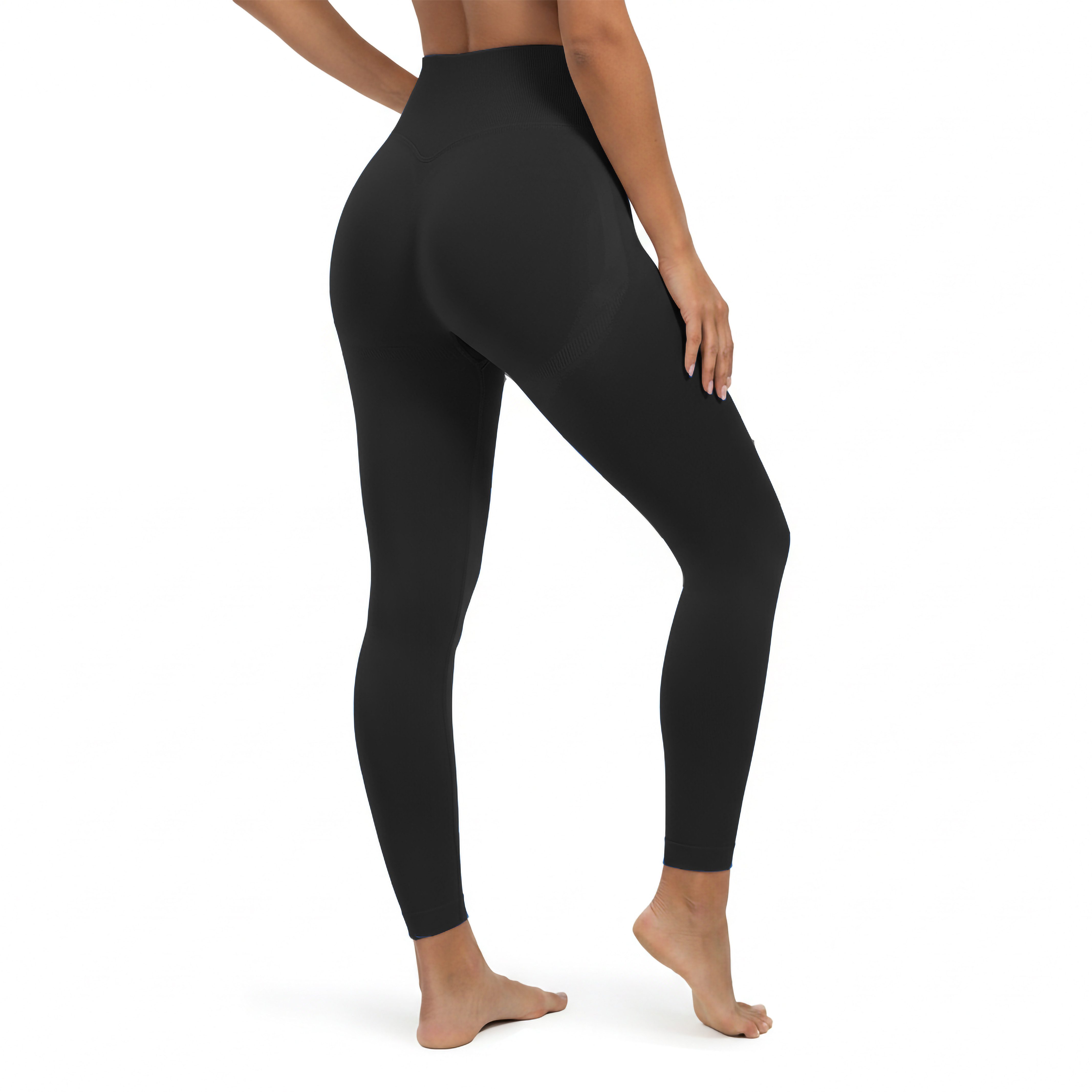 Smilodox Leggings Elin, Butt Lift Sporthose, Highwaist V-Shape Gym Leggings Shaped Fit Squatproof Seamless Trainingshose Sport Yoga Alltag