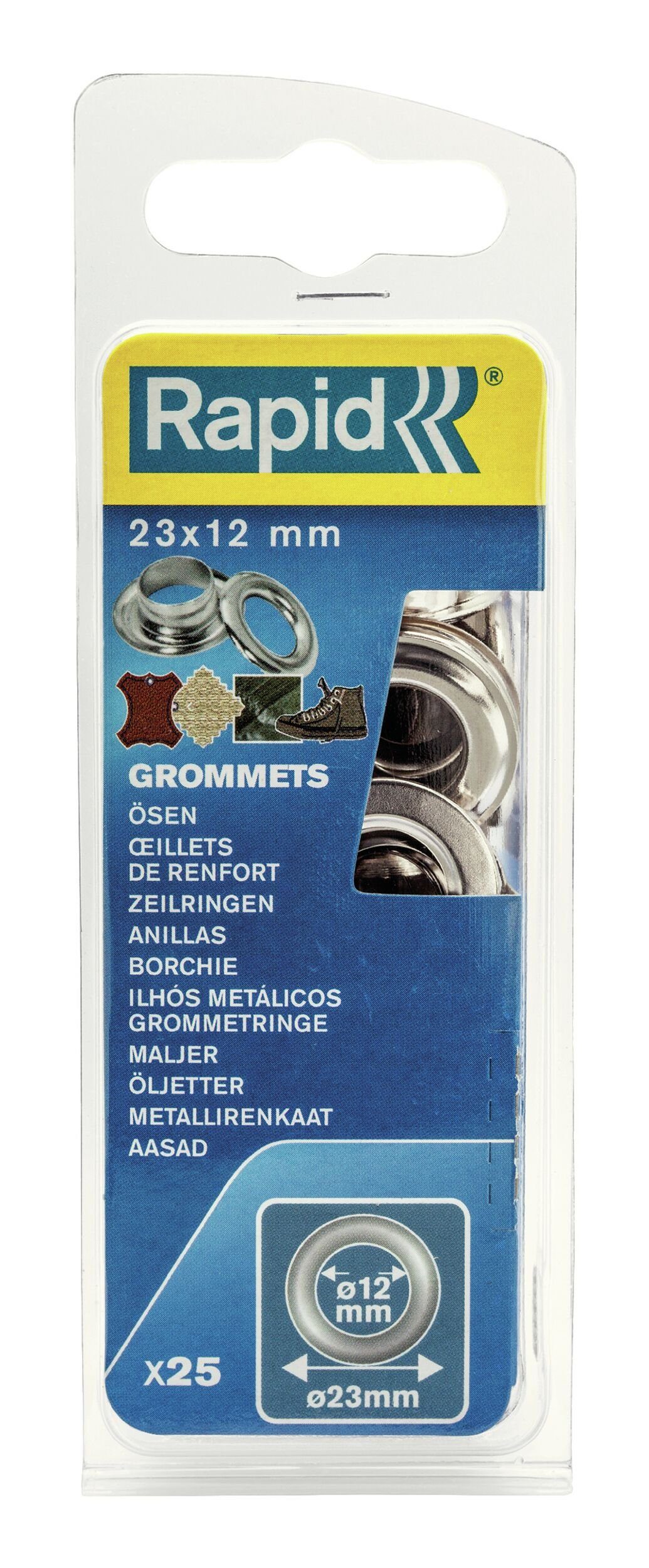 Rapid Revolverlochzange, 25 Stück, Люверсы mit Ring - 23