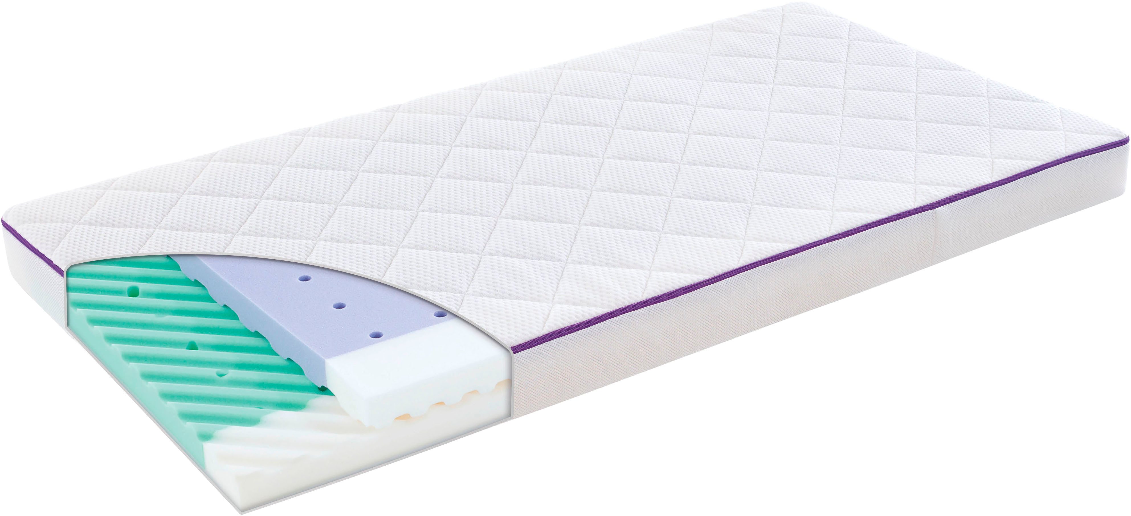 Babymatratze LITTLE NIGHT in 70x140 cm, ergonomisch & atmungsaktiv, PAIDI, 10 cm hoch, (Premium-Qualität von PAIDI x Träumeland), Bezug bei 60°C waschbar, allergikergeeignet, Sicherheitstrittkanten