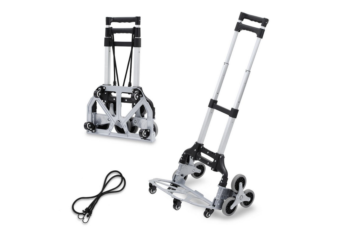 Clanmacy Sackkarren-Rad Treppensackkarre Treppensteiger Sackkarre Alu klappbar bis 75kg leicht