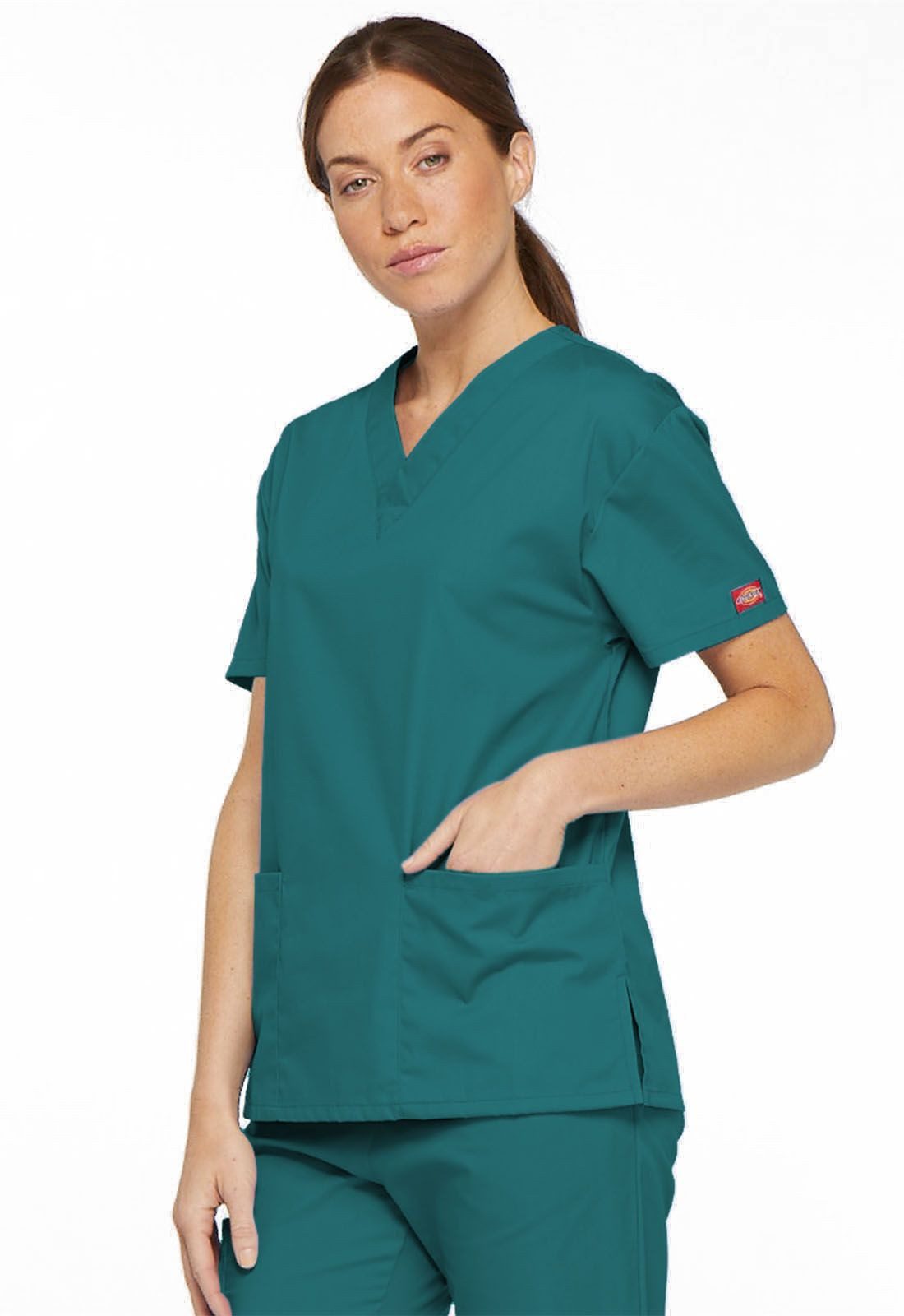 Dickies Funktionsbluse Unisex EDS Schlupfhemd V-Neck, Every Day Scrubs Kasack mit 2 aufgesetzten Taschen