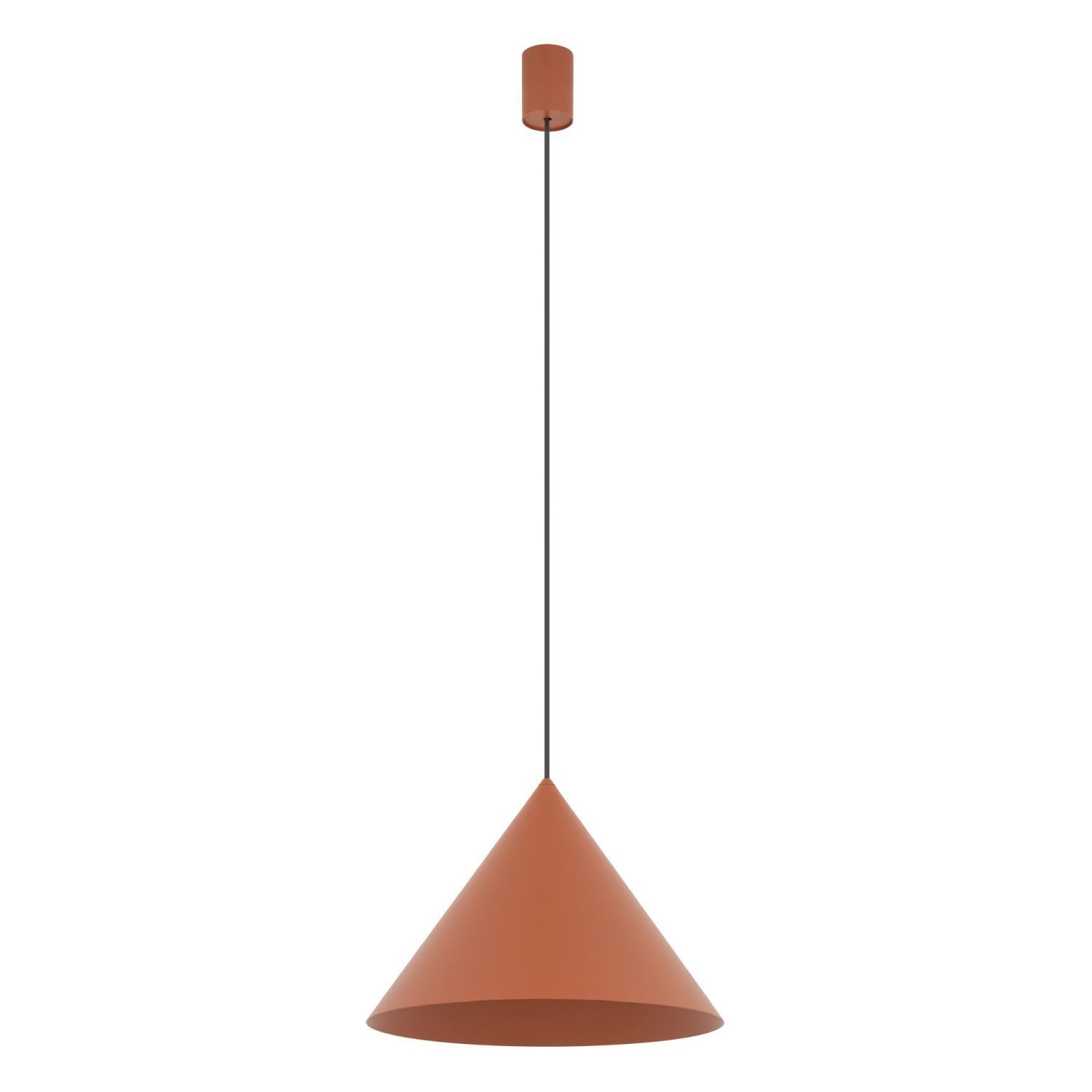 Licht-Erlebnisse Pendelleuchte ZAGON, ohne Leuchtmittel, Metall H: max. 130 cm D: 35 cm Terrakotta GU10 rund Modern